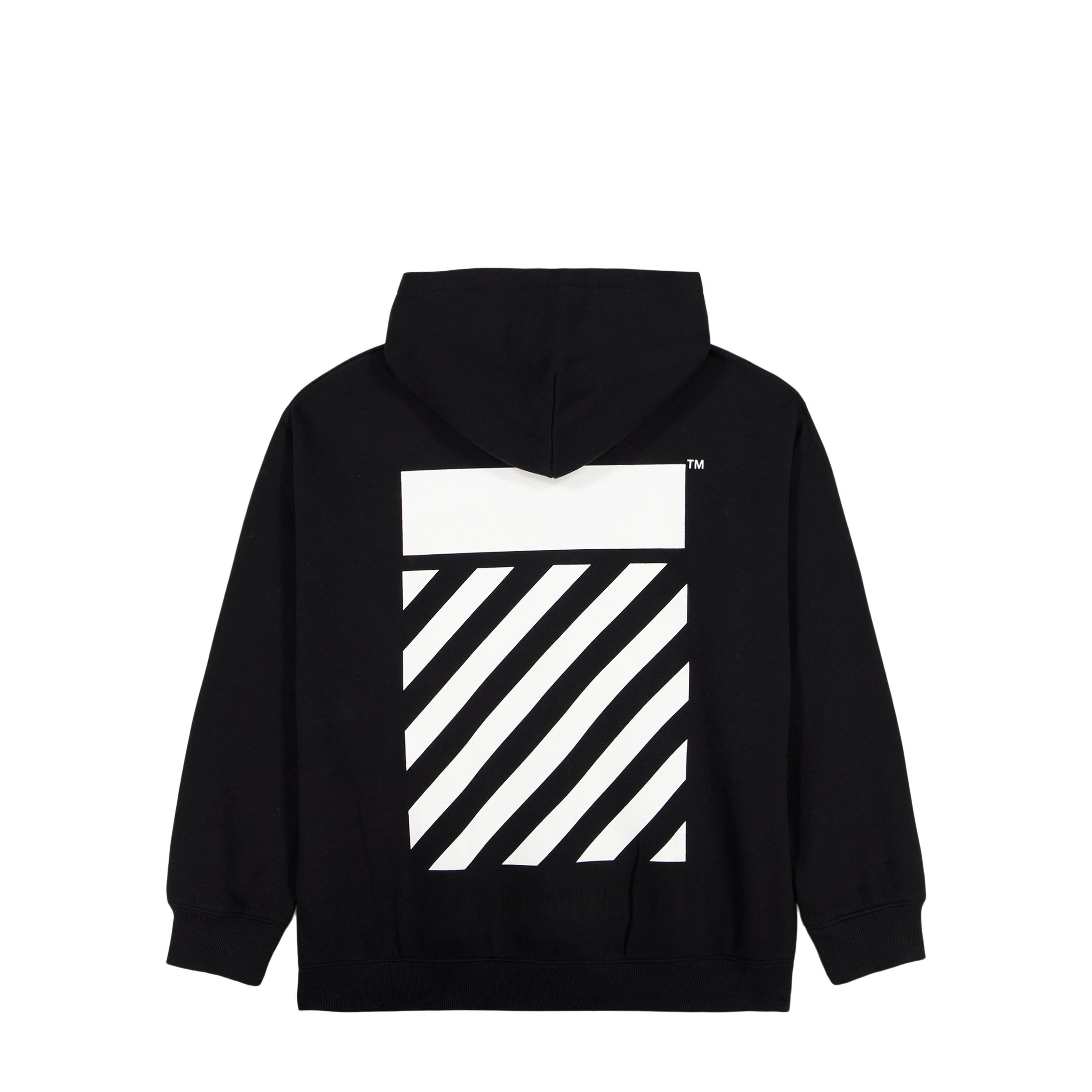 Black - L AB Off White - Kids' Small Logo Over the Head Hoodie - 3