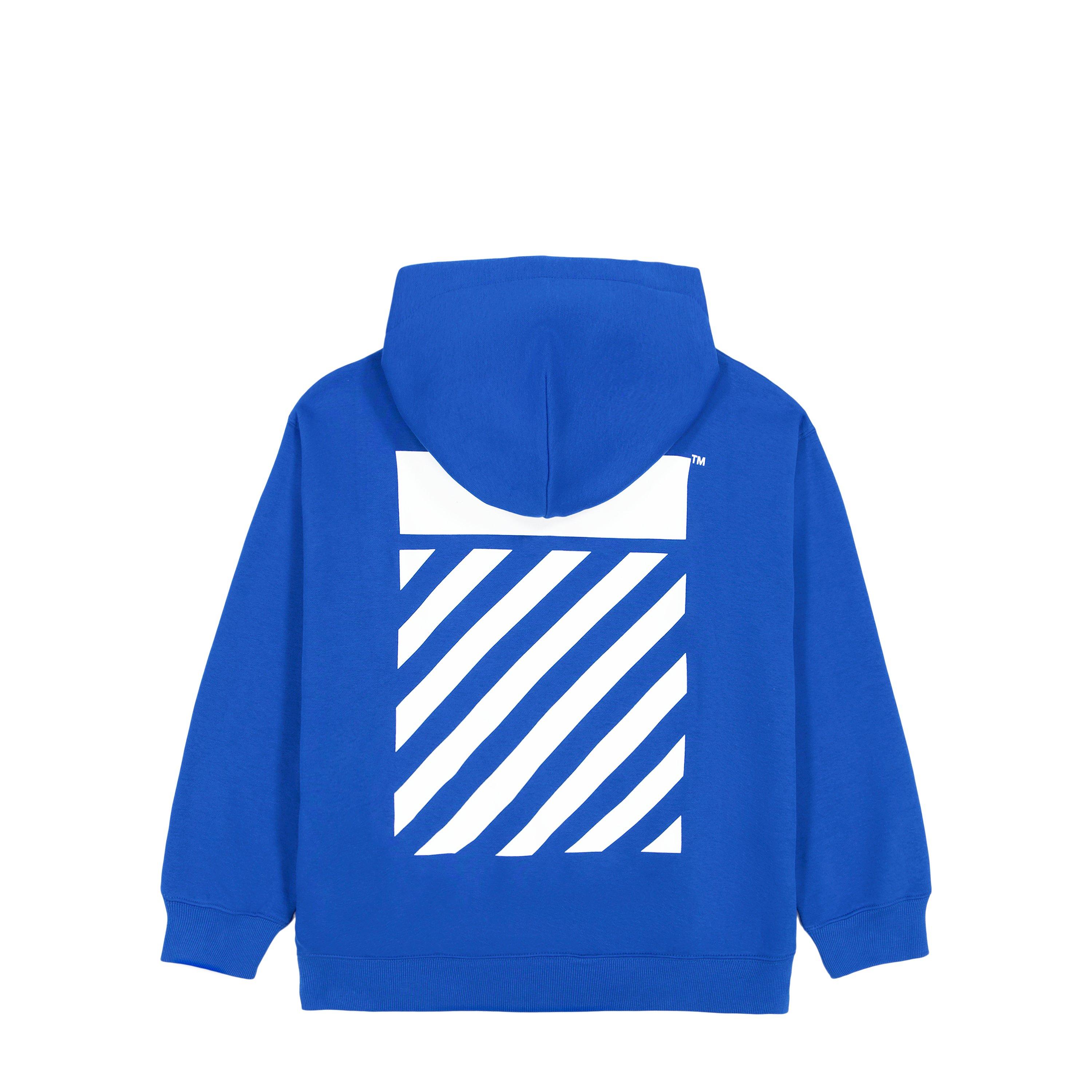 Blu - L AB Off White - Kids' Small Logo Over the Head Hoodie - 3