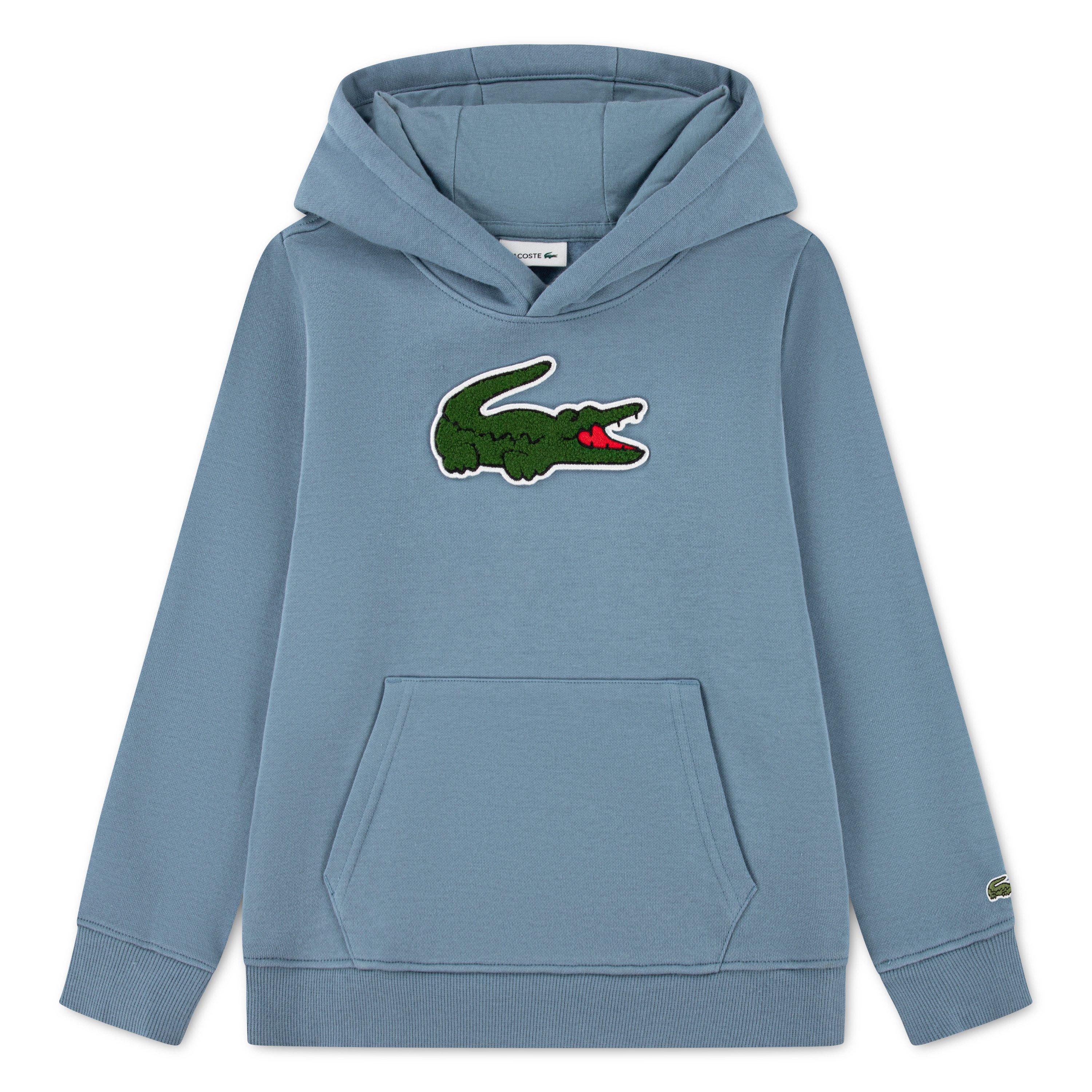Blue - Lacoste - Lacoste Patch Hoodie Jn64 - 1
