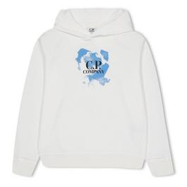 CP Company Kids Logo Print Cotton Hoodie Boys