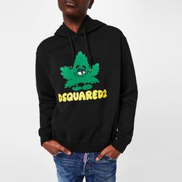 DSquared2 Graphic Weed Hoodie