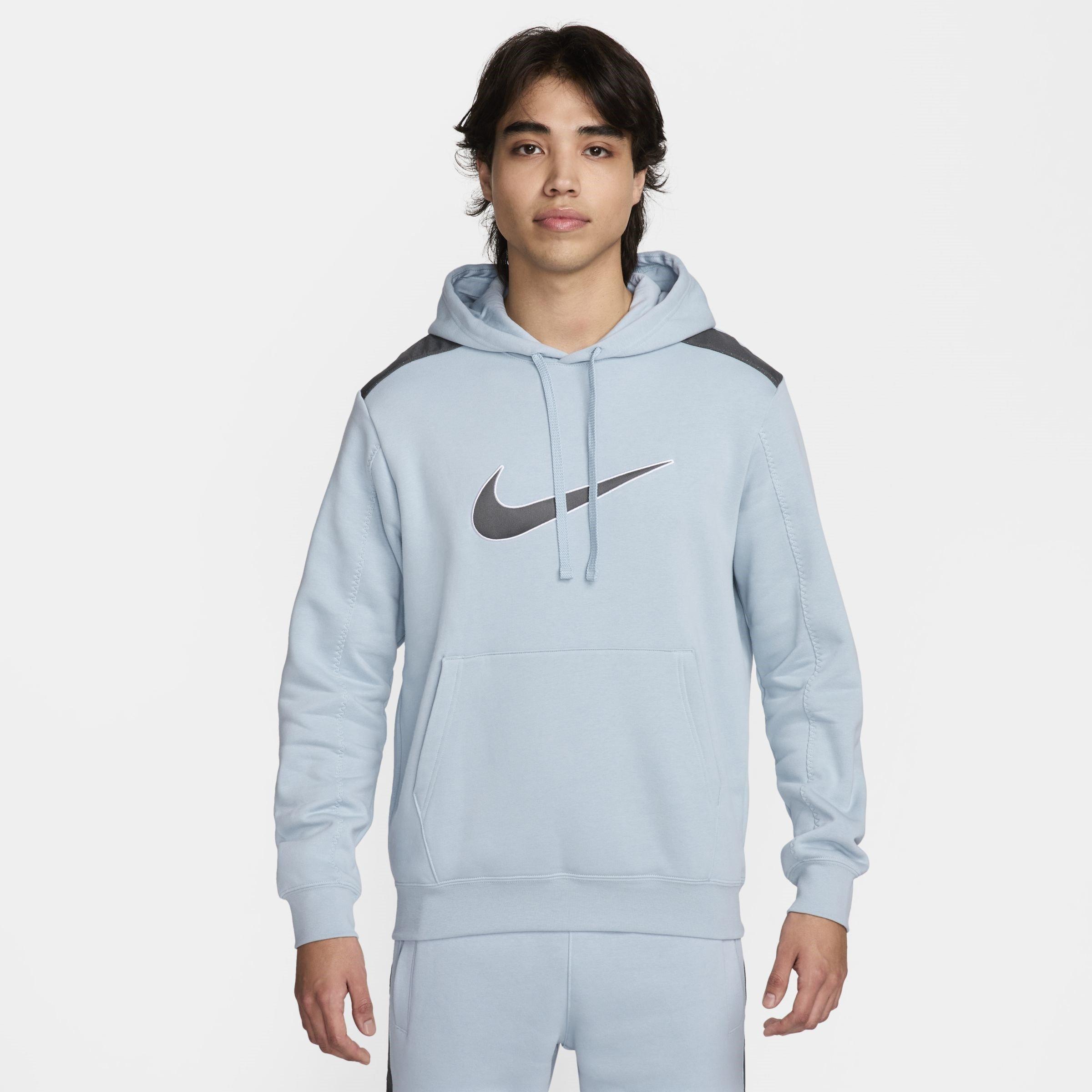 Blue/Iron Grey - Nike - NSW Sport Fleece Hoodie Mens - 3
