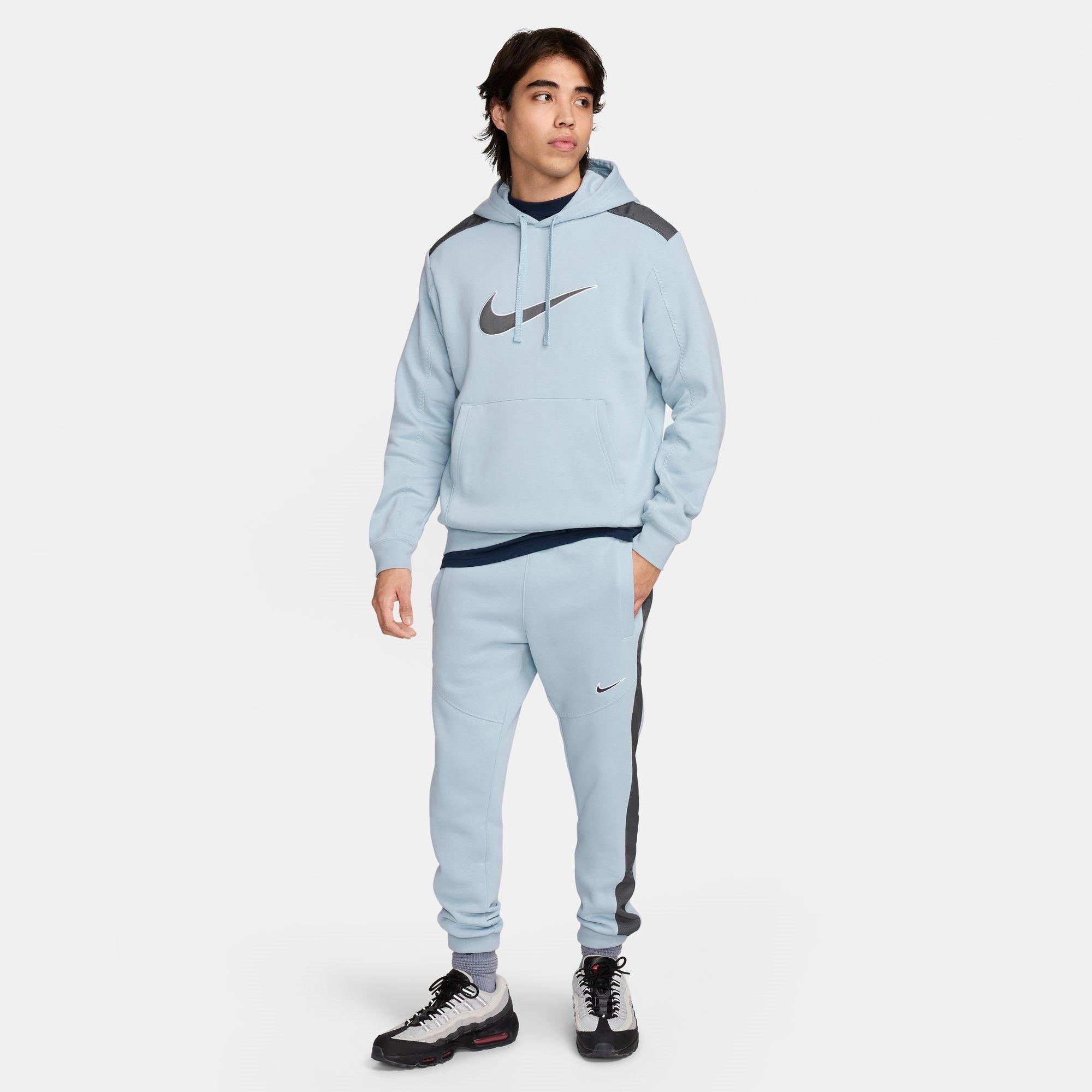 Blue/Iron Grey - Nike - NSW Sport Fleece Hoodie Mens - 6