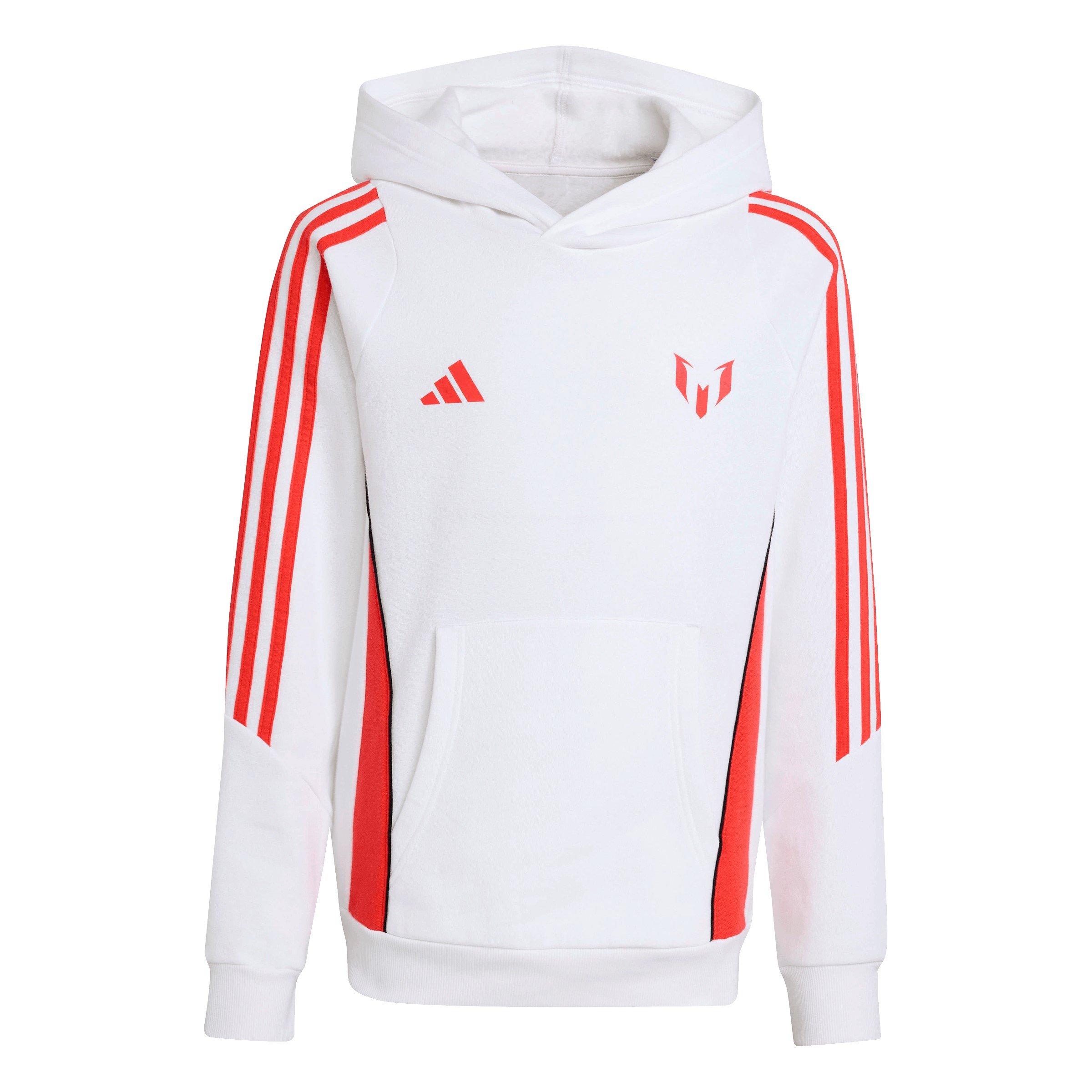 Adidas  Kids Messi Hoodie Juniors - White/Red - 13 Years
