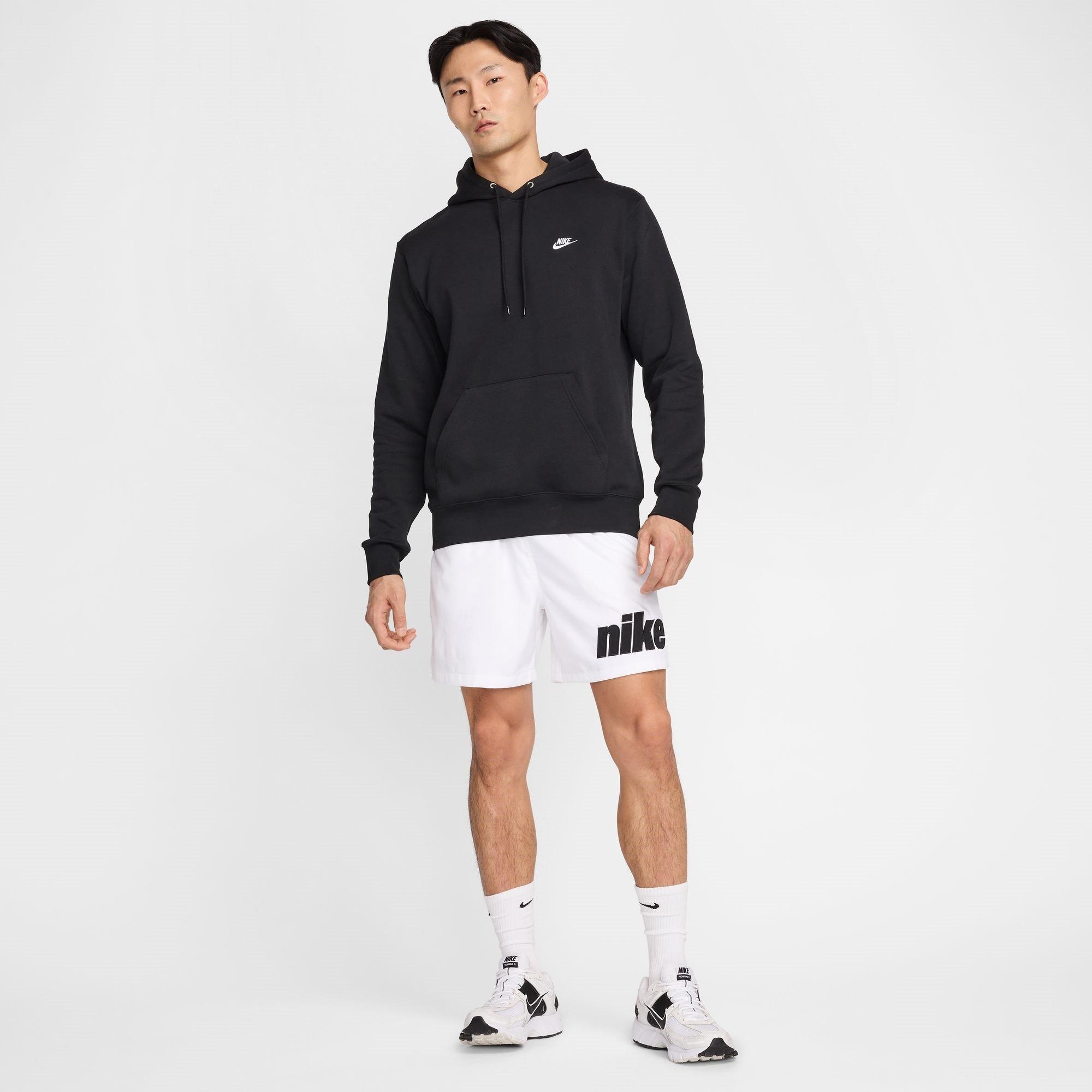 nike black club fleece hoodie
