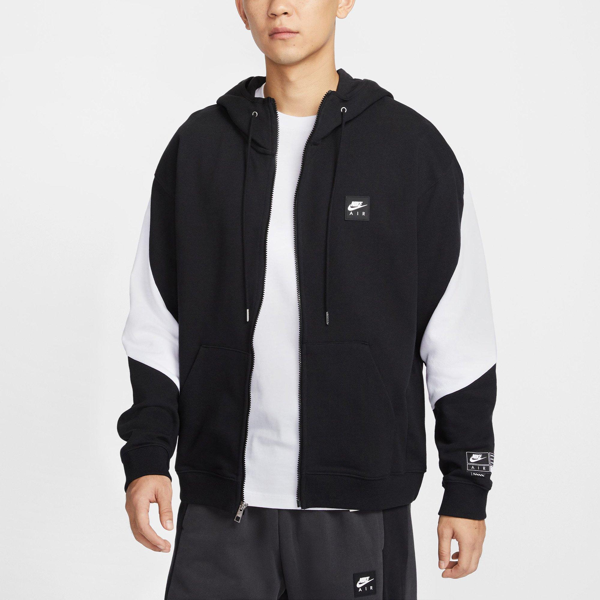 Black/White - Nike - Air Mens Full-Zip Fleece Hoodie - 2