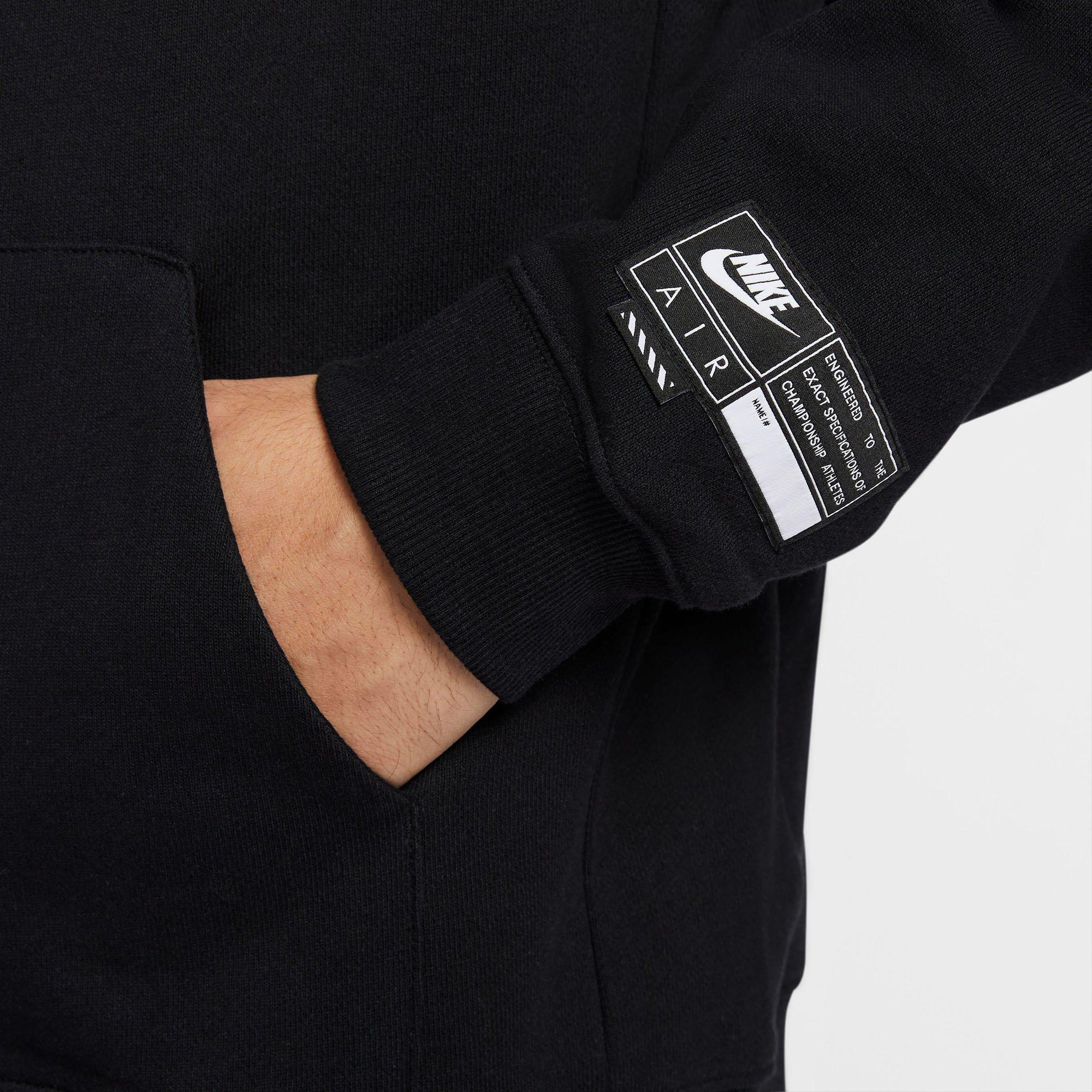 Black/White - Nike - Air Mens Full-Zip Fleece Hoodie - 7