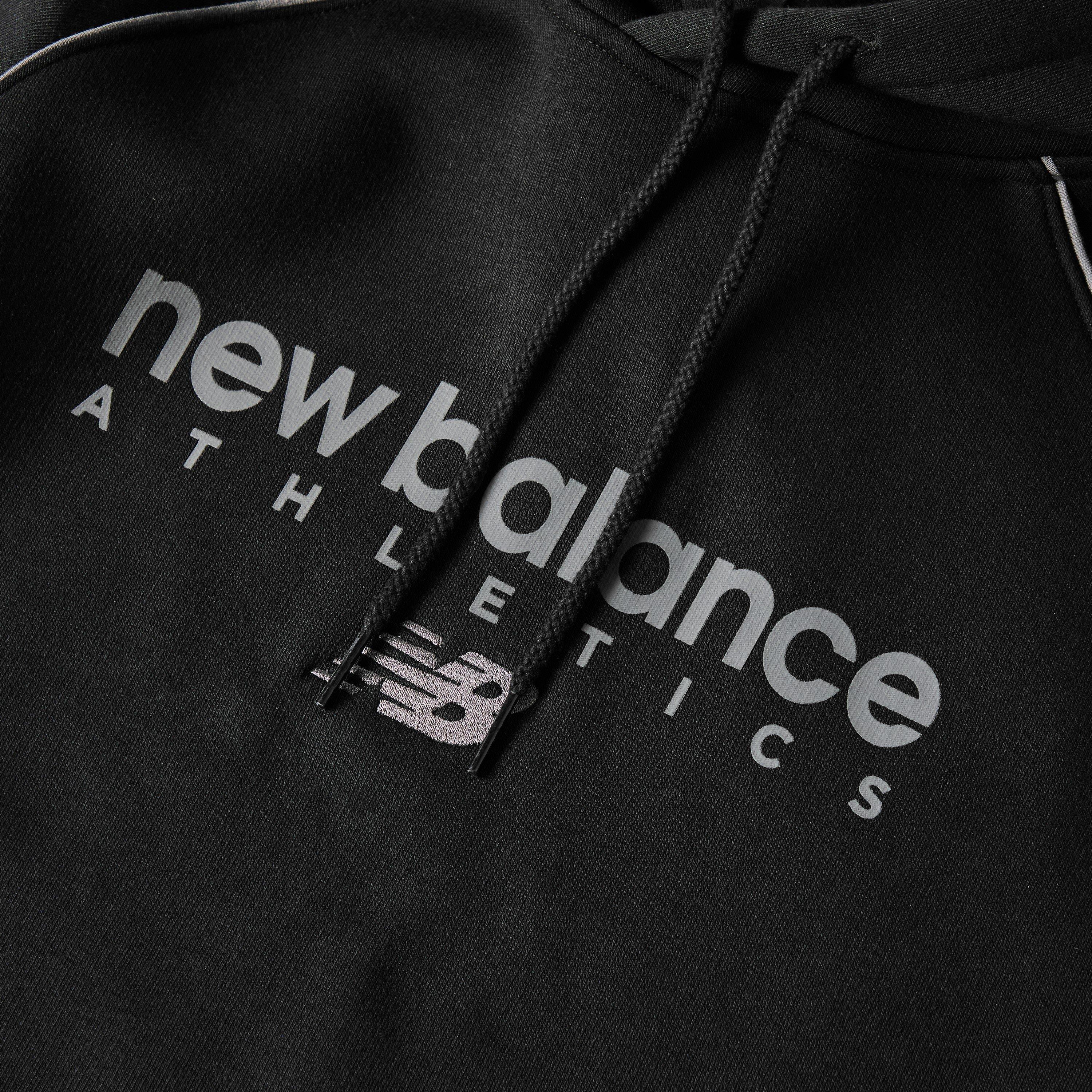 Black - New Balance - Mens Trackside Pull Over Hoodie - 3