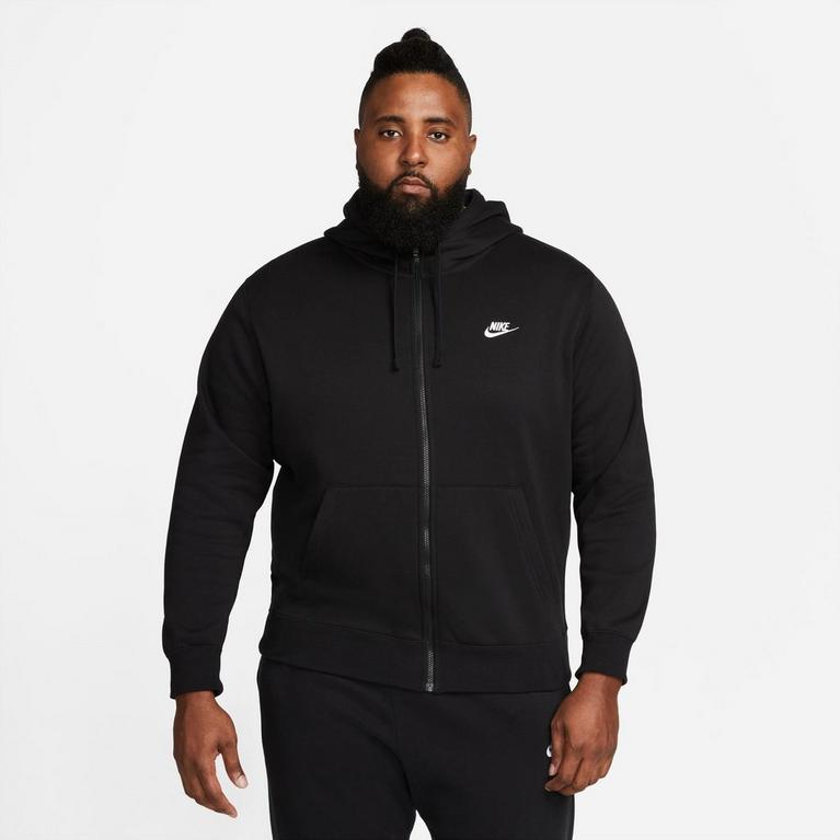 Negro - Nike - Sportswear Club Fleece Men's Full-Zip Hoodie - 13