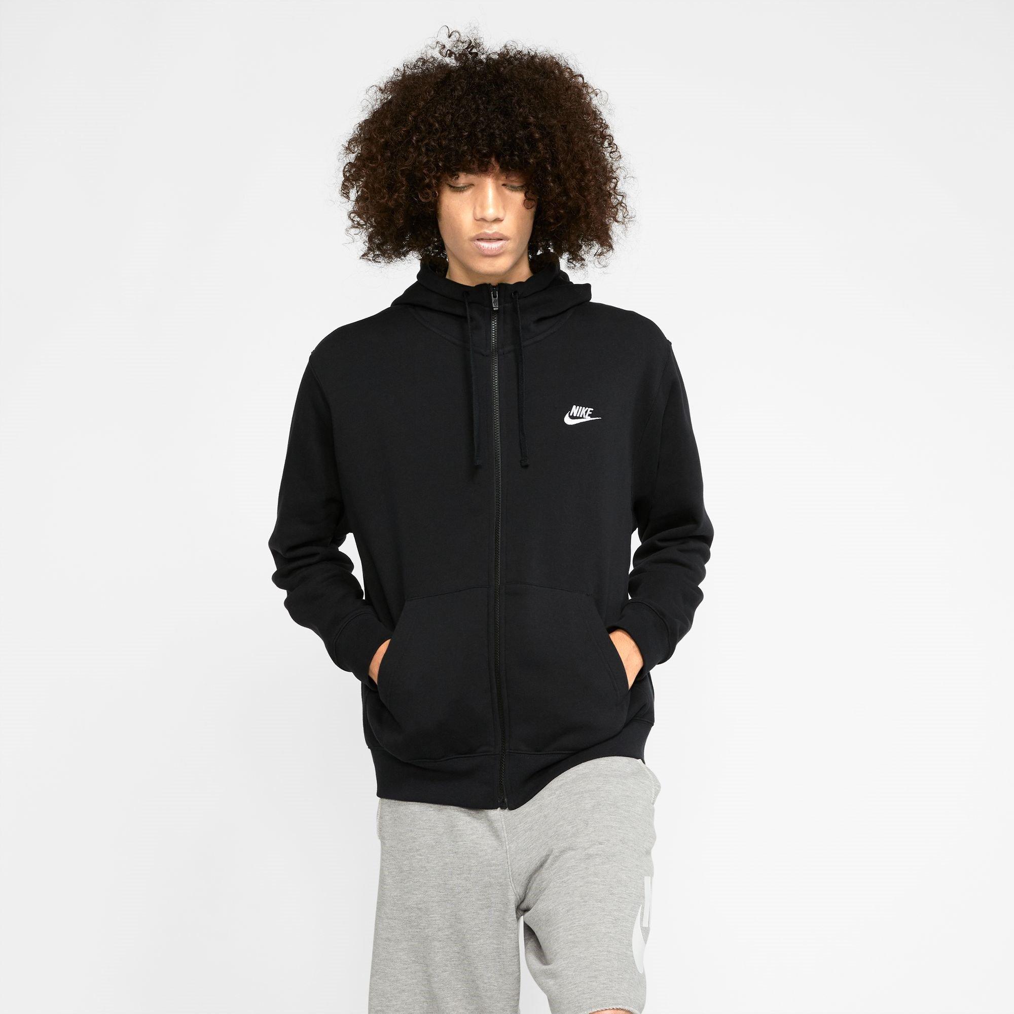 Zwart - Nike - Sportswear Club Fleece Men's Full-Zip Hoodie - 5