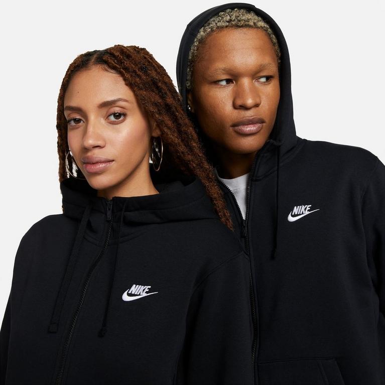 Negro - Nike - Sportswear Club Fleece Men's Full-Zip Hoodie - 7