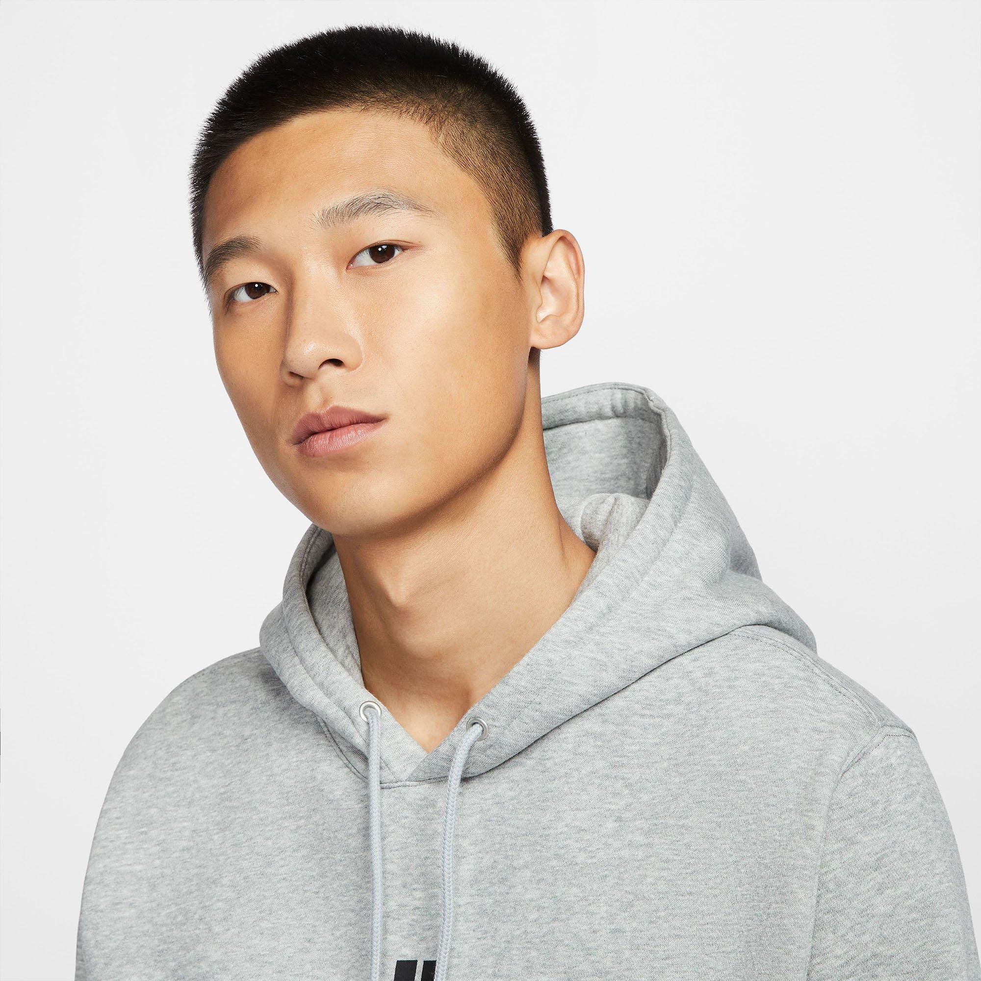 Grey/Smoke Grey - Nike - Club Mens Fleece Pullover Hoodie - 5