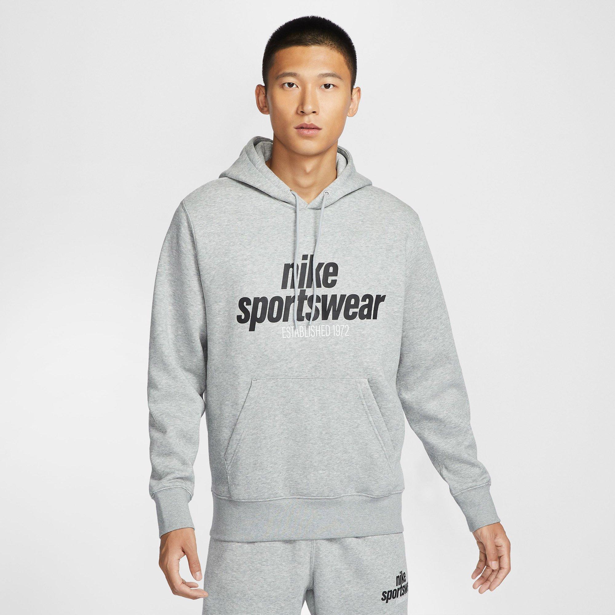 Grey/Smoke Grey - Nike - Club Mens Fleece Pullover Hoodie - 7