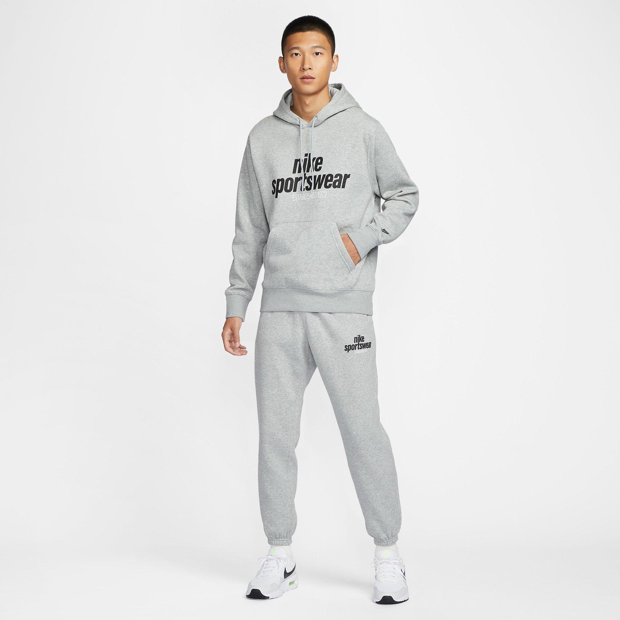 Grey/Smoke Grey - Nike - Club Mens Fleece Pullover Hoodie - 8