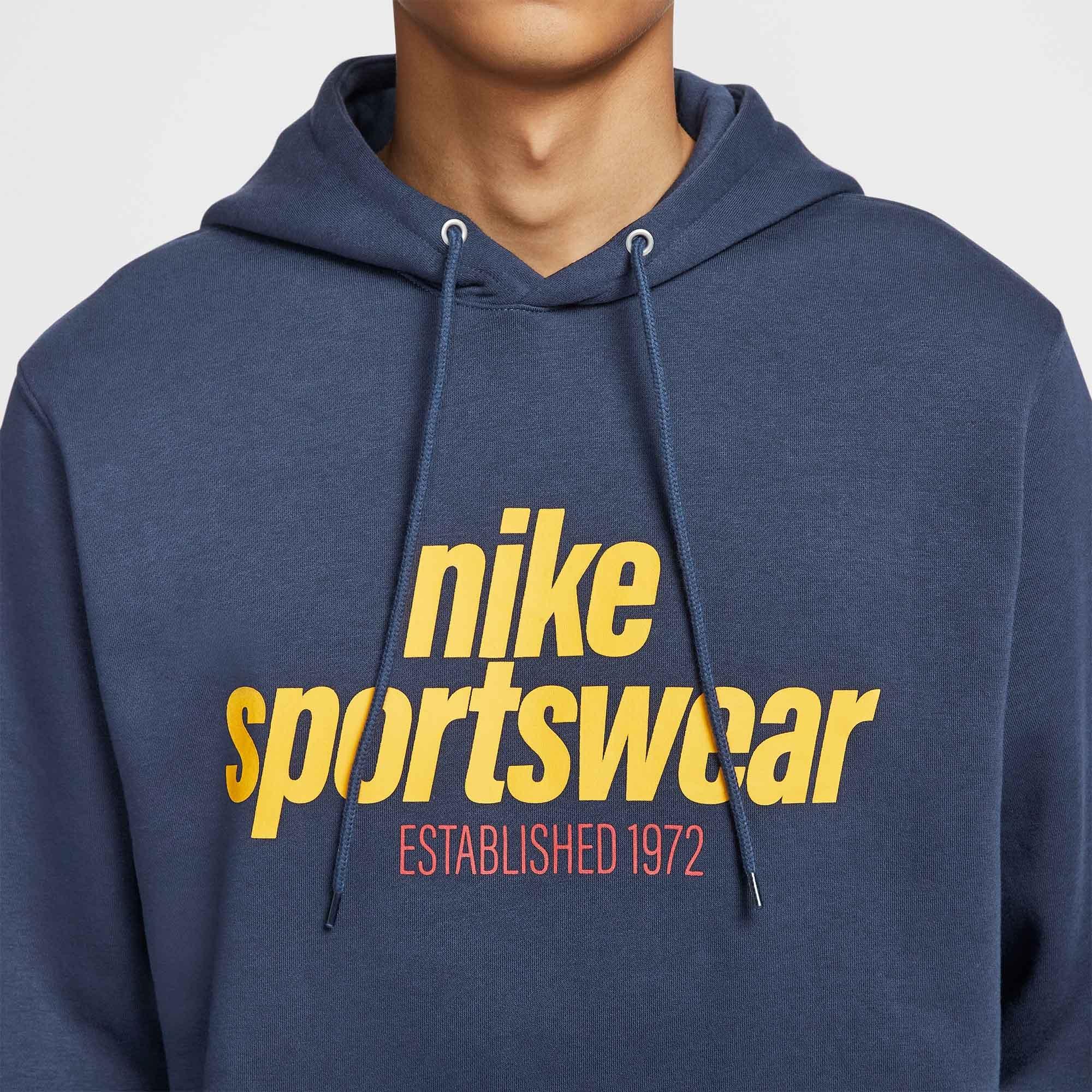 Obsidian/Gold - Nike - Nike Club Mens Fleece Pullover Hoodie - 3