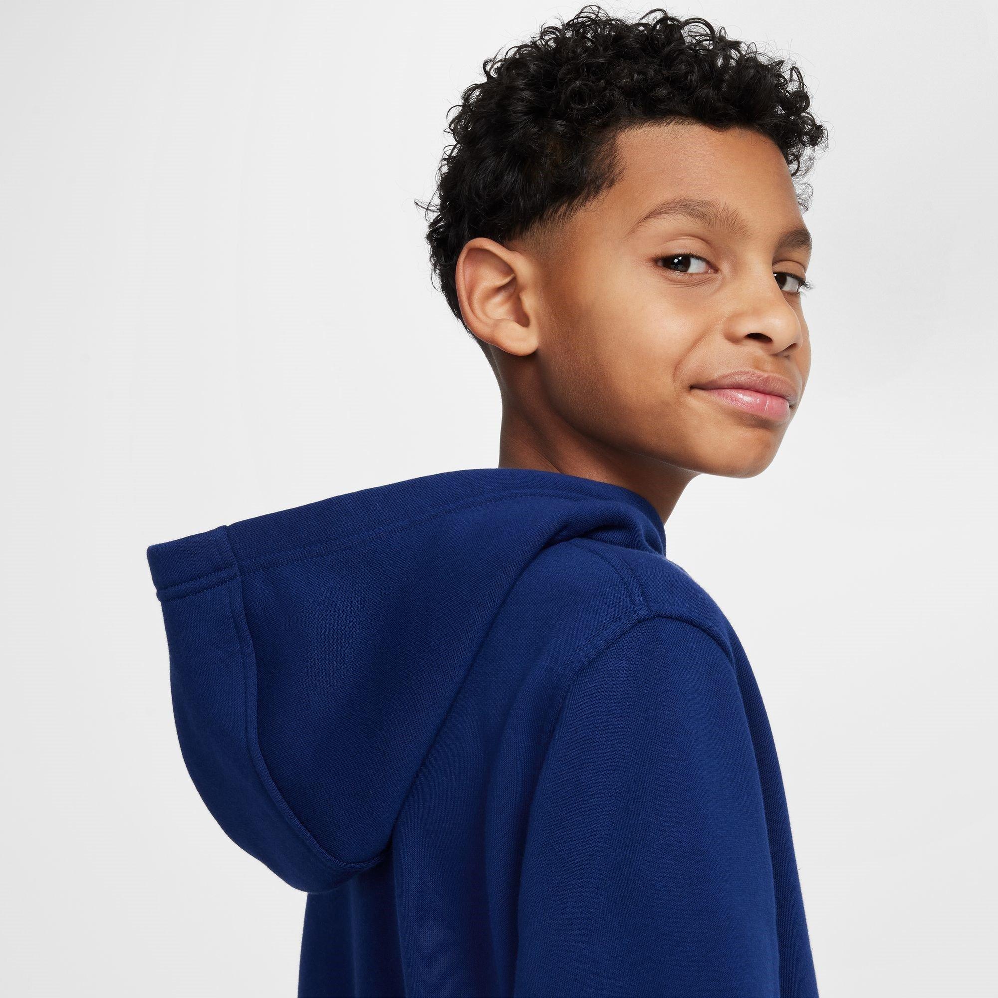 Blue Void/Blue - Nike - Erling Haaland Erling Haaland Club Fleece Juniors Hoodie - 7