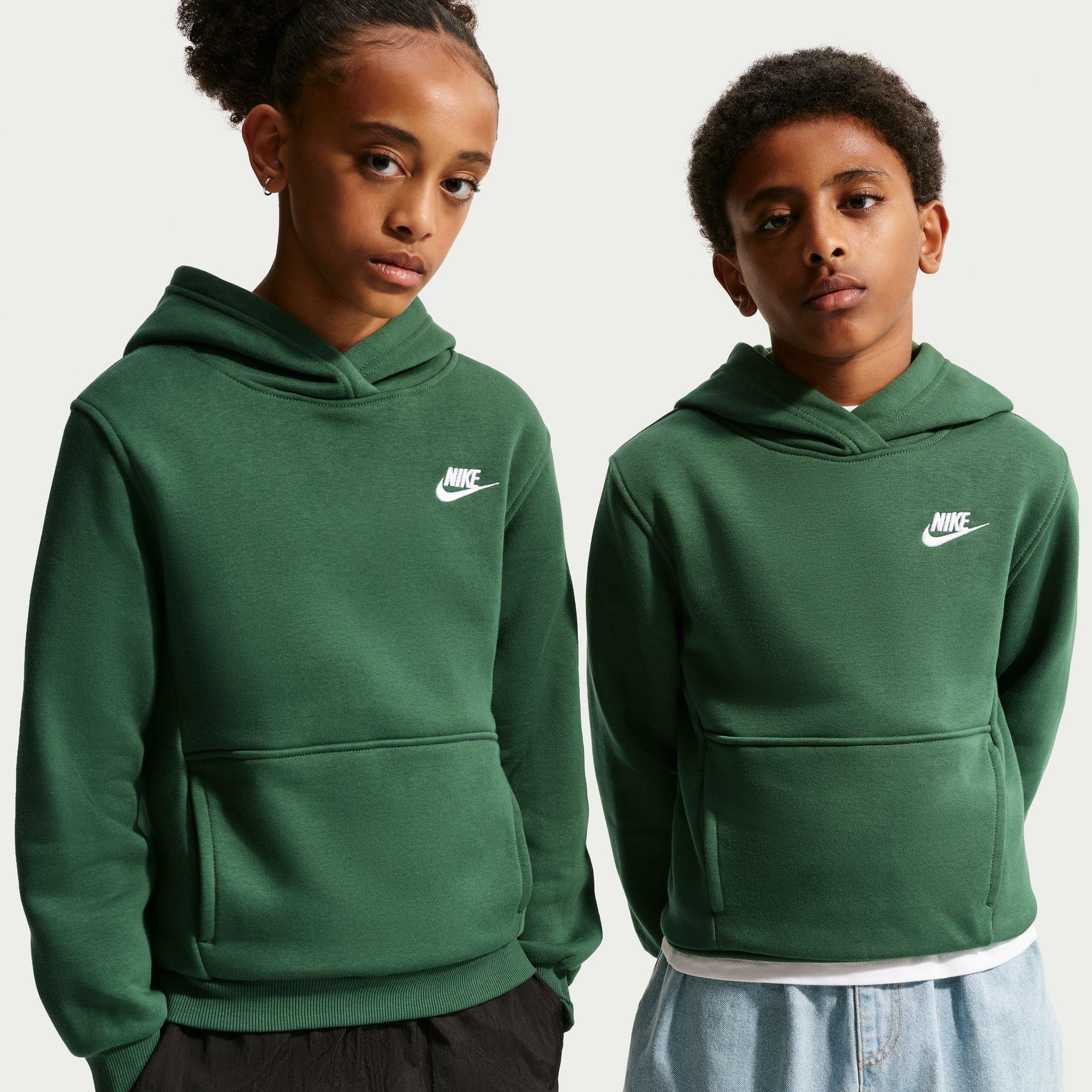 Nike Boys Sportswear Club Pullover Hoodie Junior - Fir - 13 (XL)