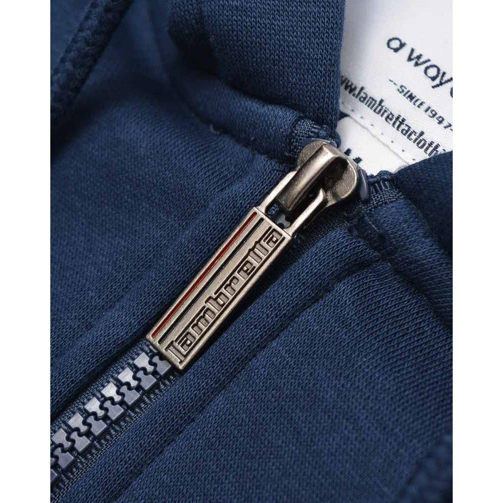 Marineblauw/Kaki - Lambretta - Men's Zip Hoodie - 6