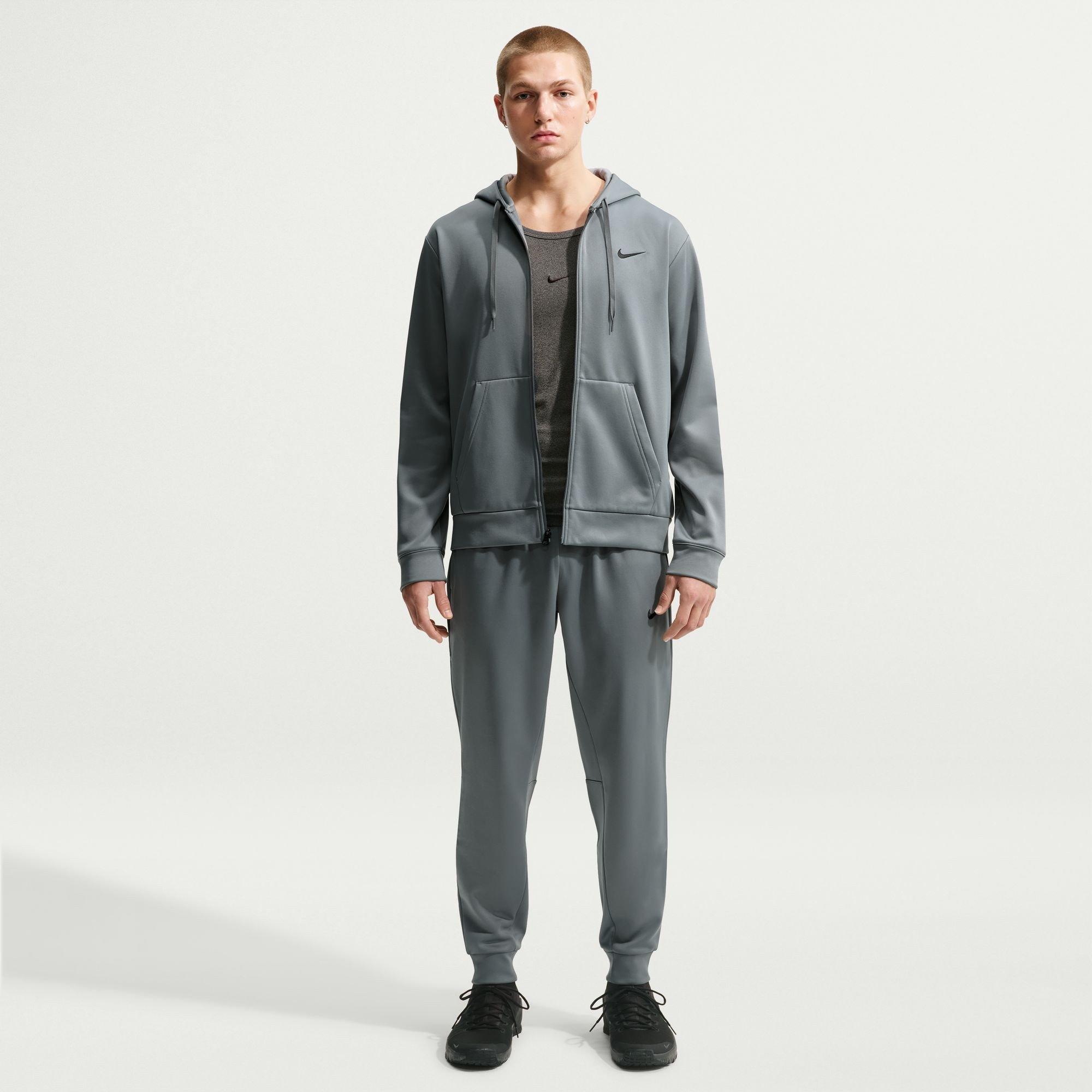 Grey - Nike - Dri-FIT Men's Full-Zip Training Hoodie - 4