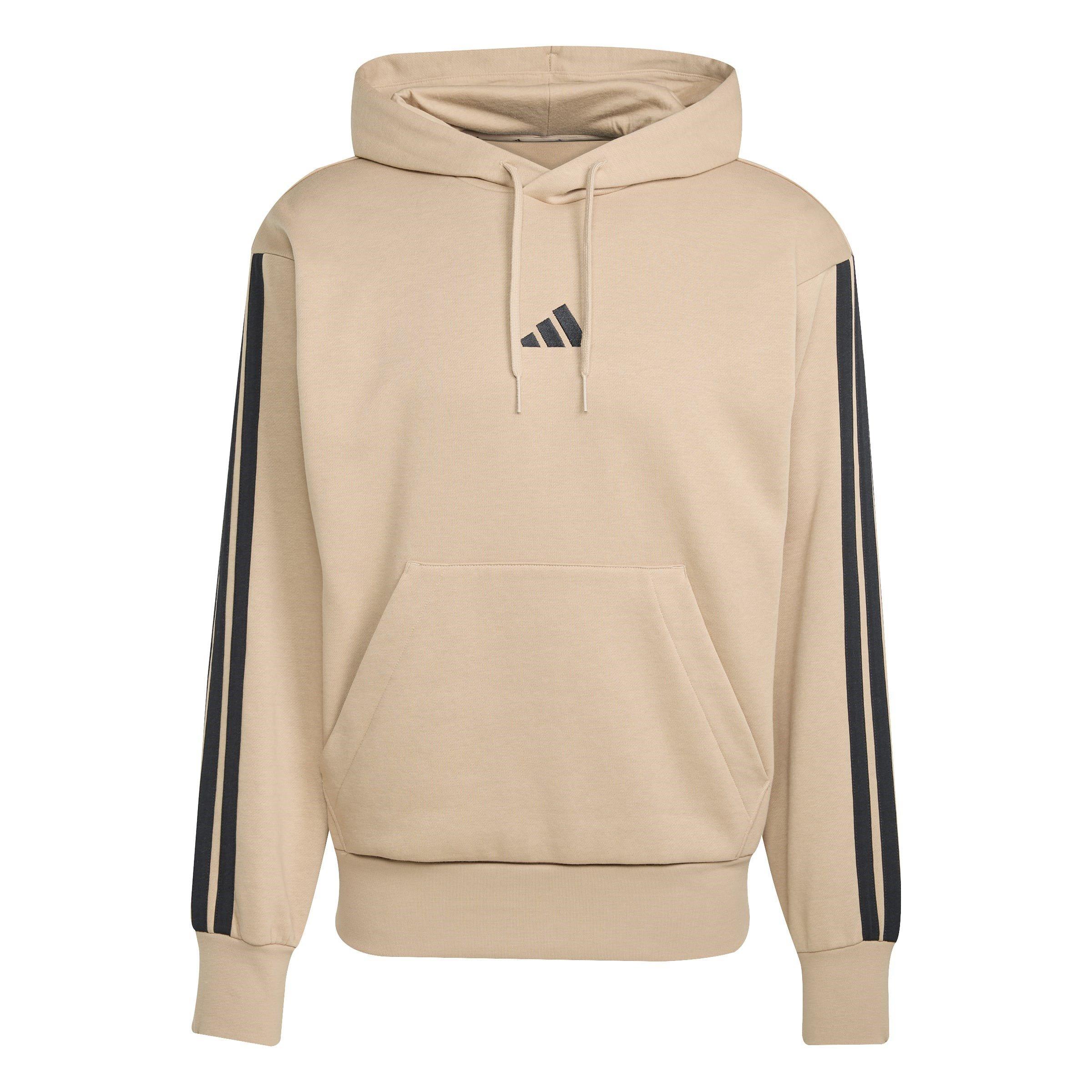 Adidas Men's Essentials Fleece 3-Stripes Hoodie - Sandstone - XL