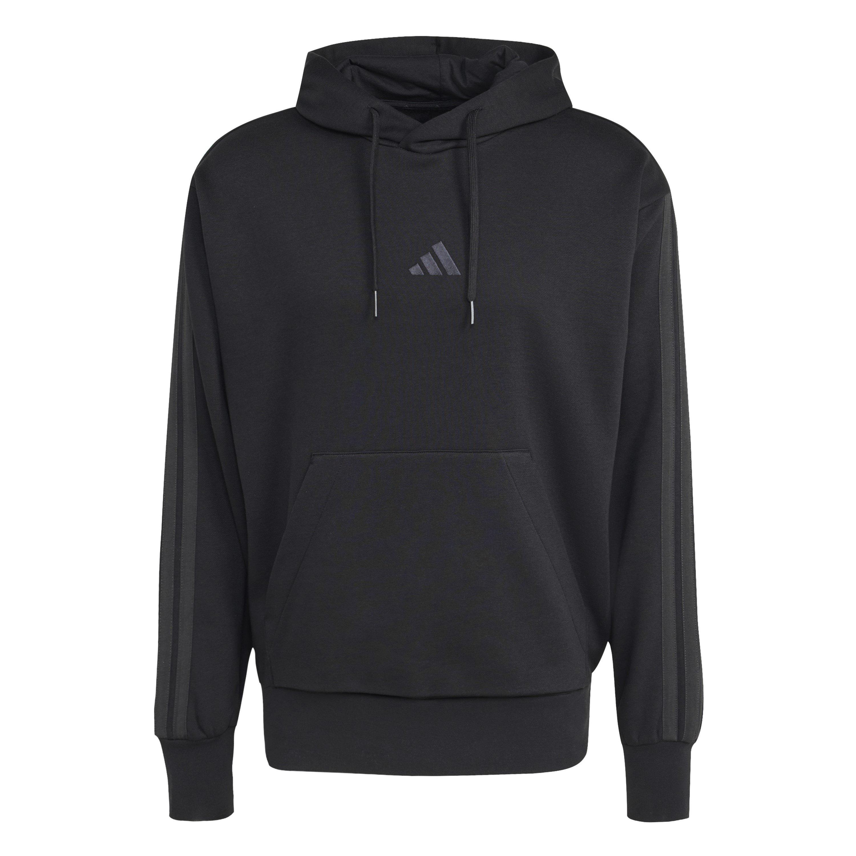Essentials Fleece 3-Stripes Hoodie Mens