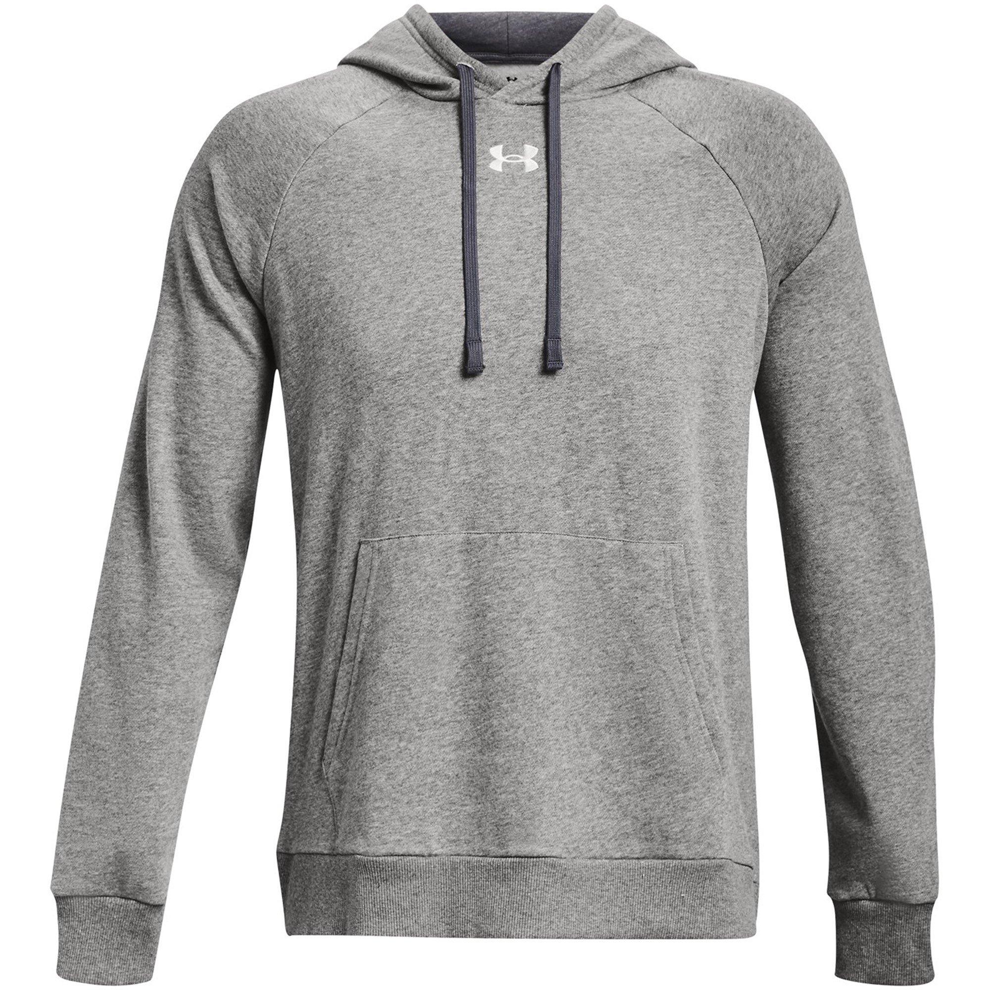 Castlerock/Wht - Under Armour - Rival Fleece Pull Over Hoodie - 1