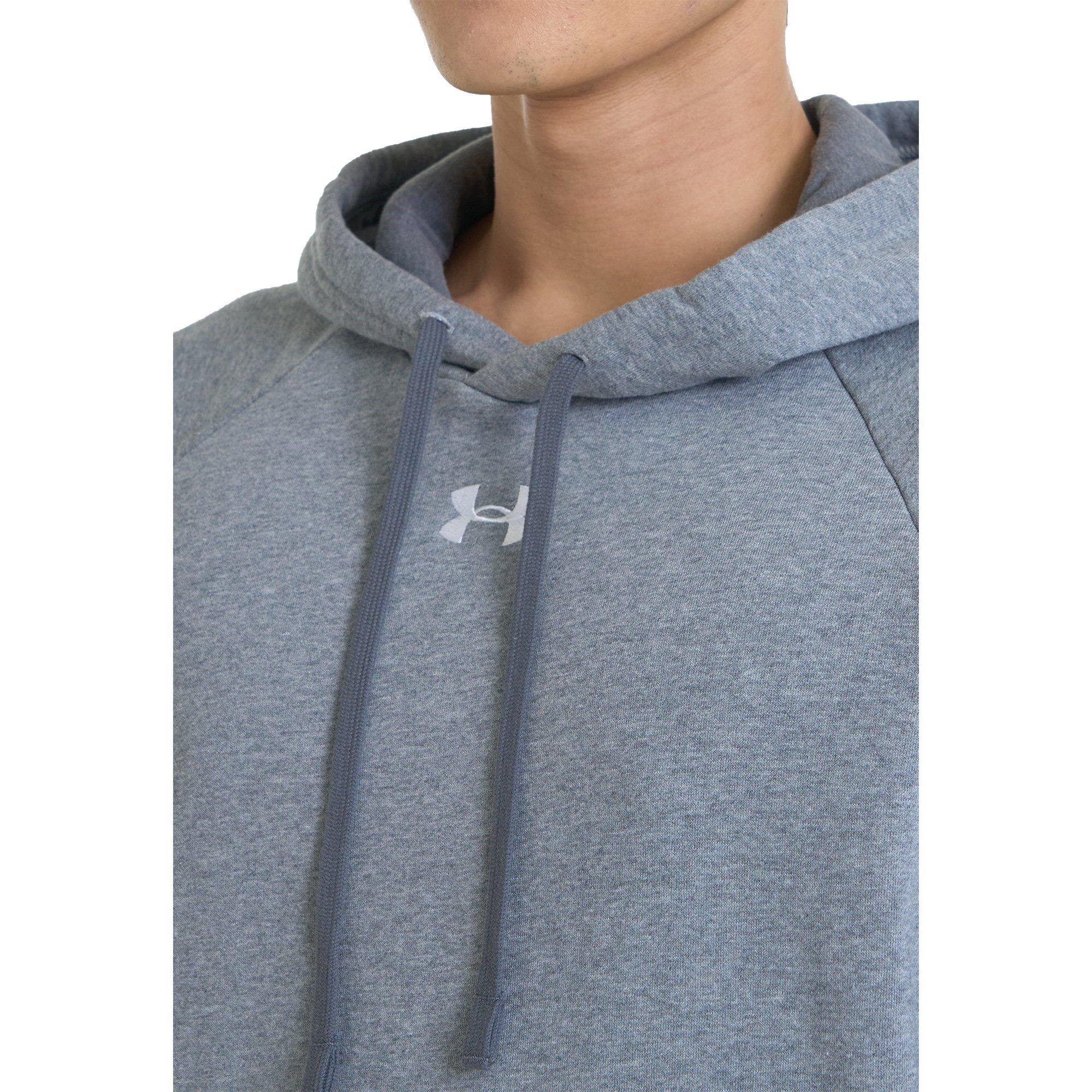 Castlerock/Wht - Under Armour - Rival Fleece Pull Over Hoodie - 13