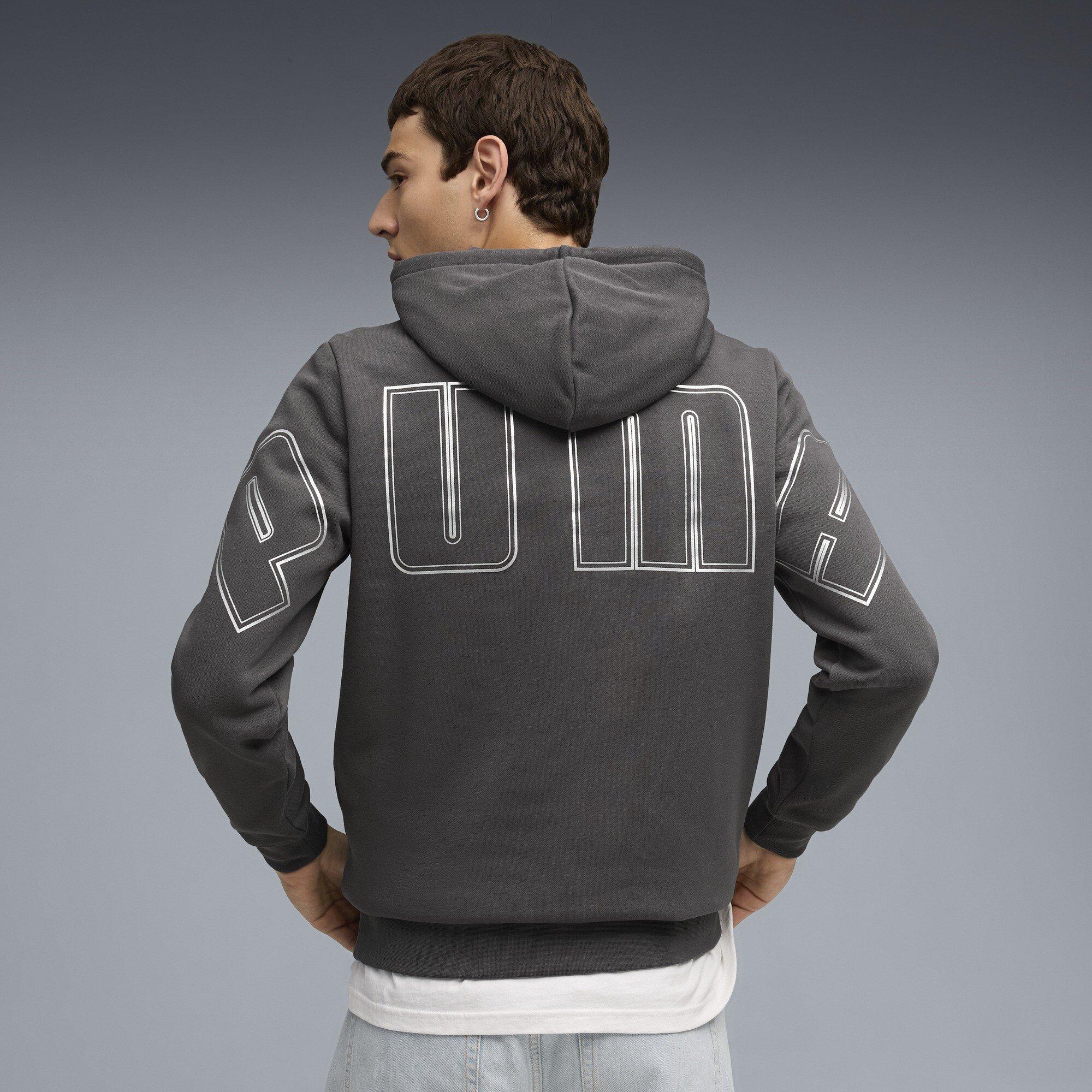 Gris Foncé - Puma - Men's Maximal Metallic Overhead Hoodie - 4
