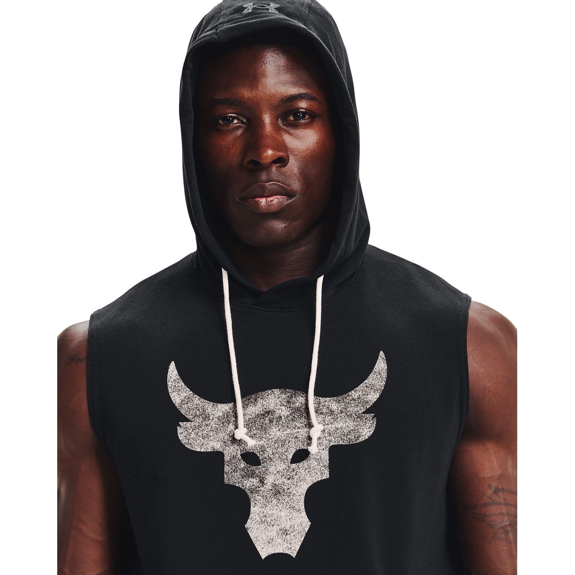 Preto - Under Armour - Men's Project Rock Terry Hoodie - 5