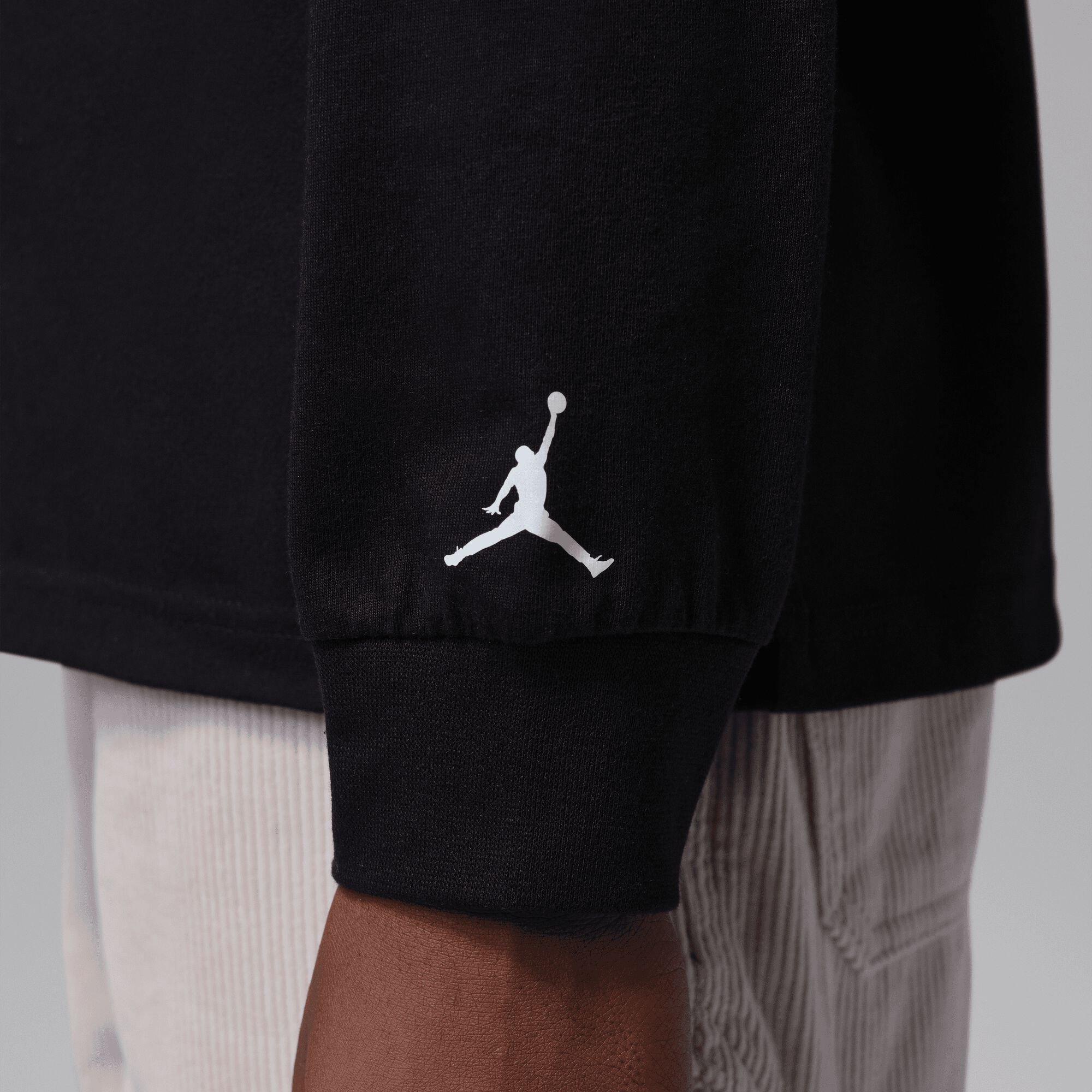 Black - Air Jordan - Kids' Jumpman Air Over the Head Cotton Long-Sleeve Hoodie - 4