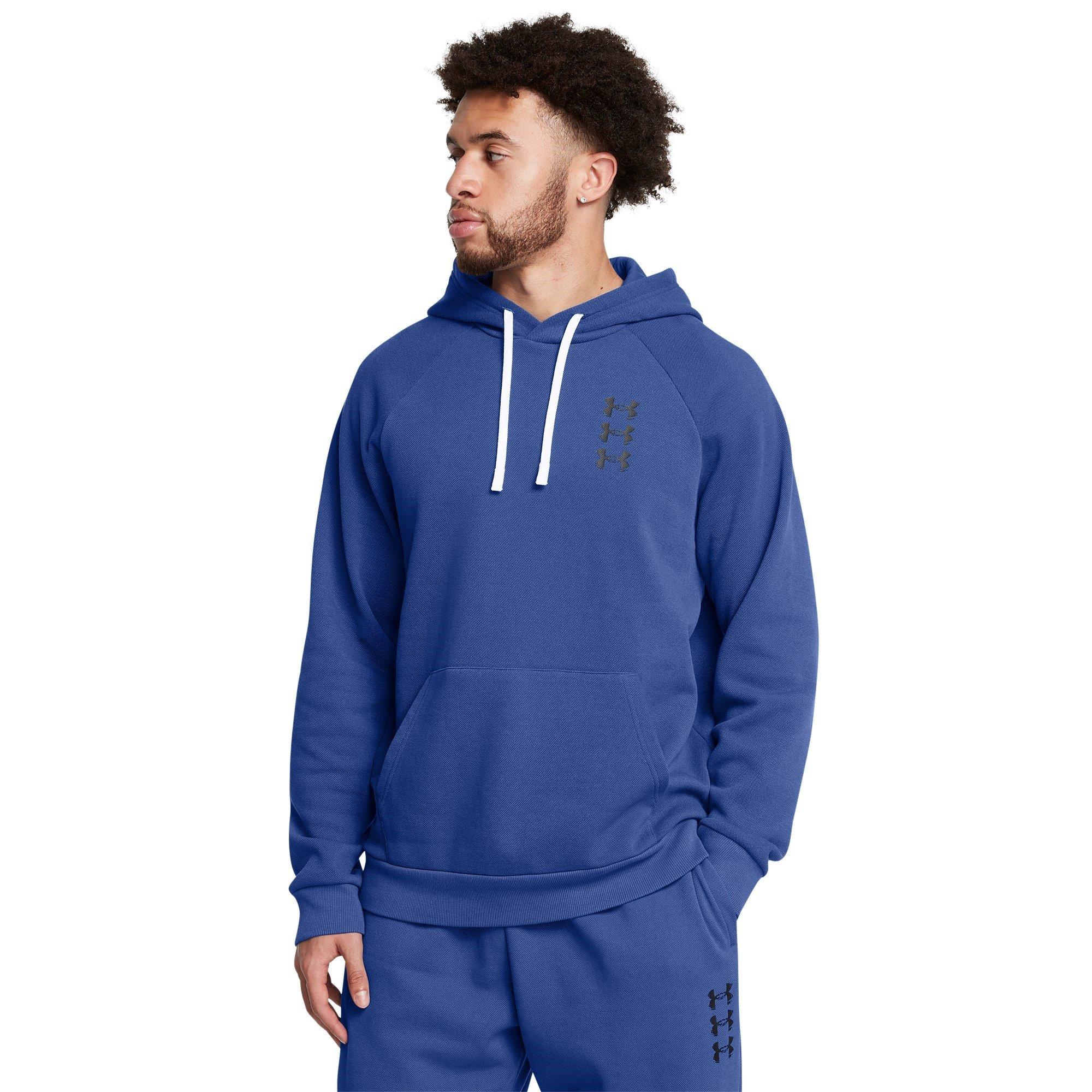Blue - Under Armour - Men's Rival Fleece Hoodie - 3