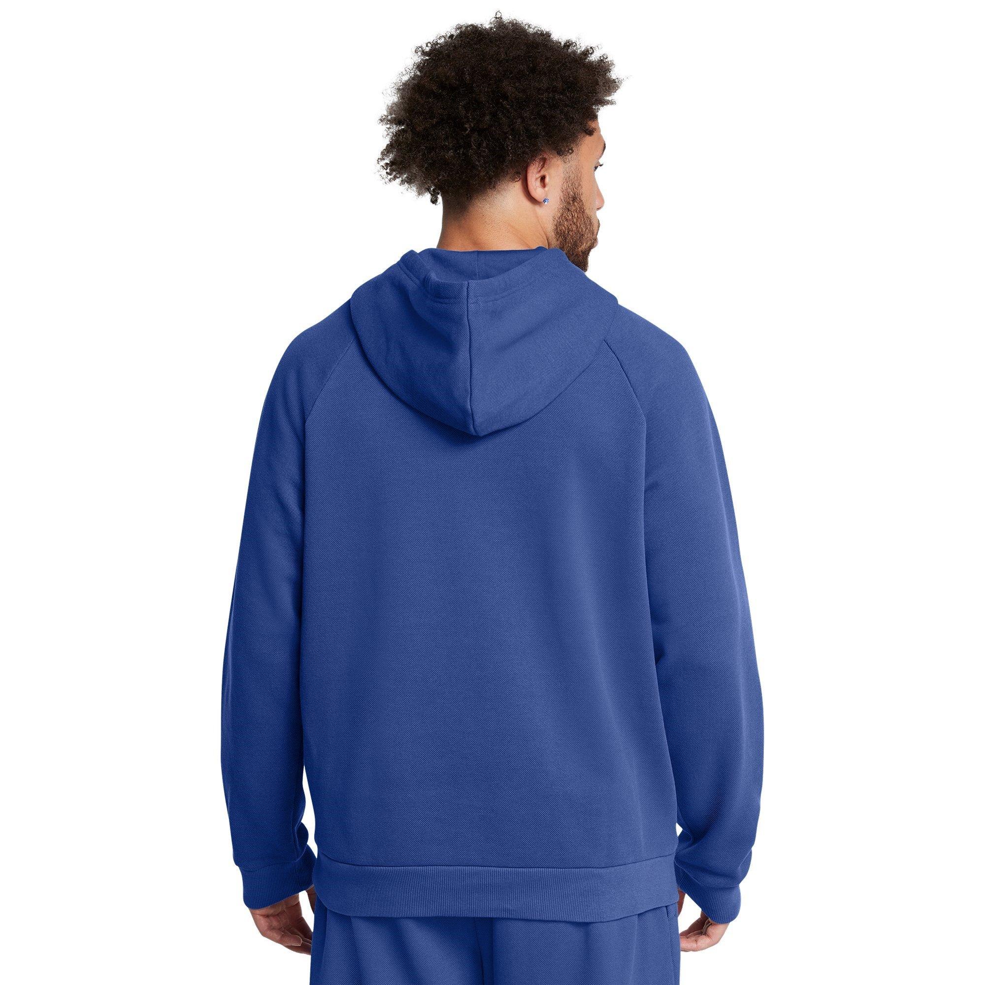 Blue - Under Armour - Men's Rival Fleece Hoodie - 4