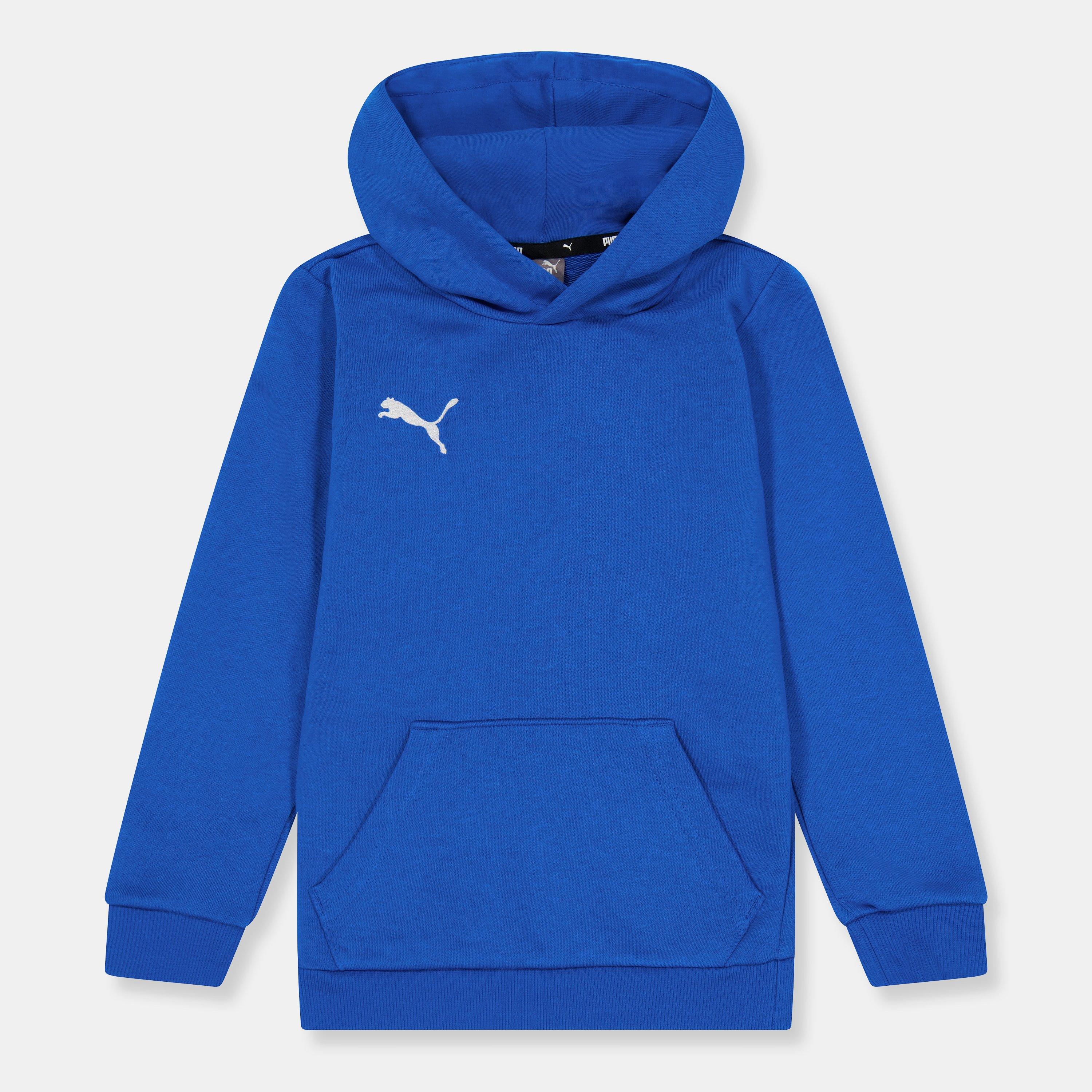 Puma Boys Teamgoal Casuals Hoodie - Elec/Blu/Lem - 13-14