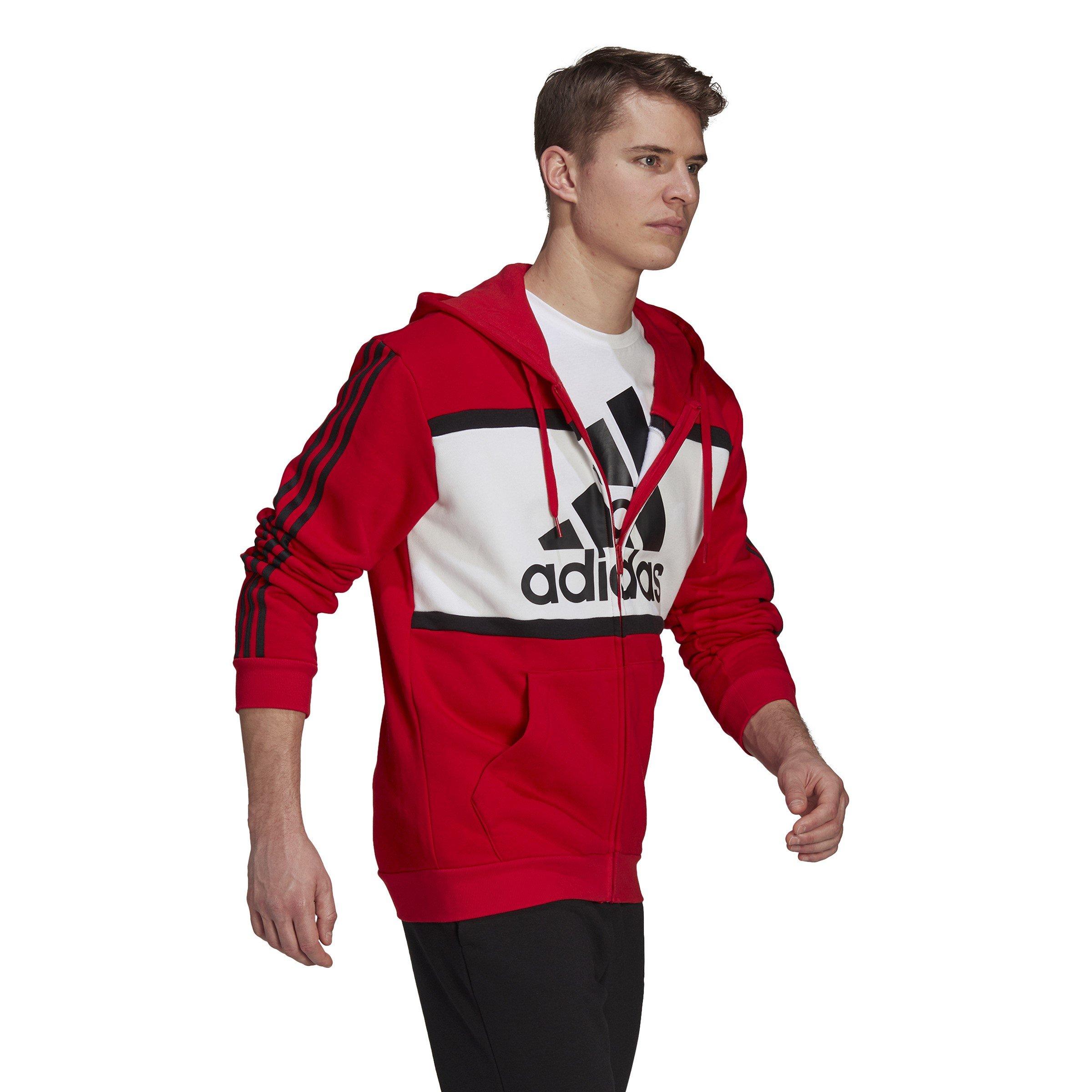 Red - adidas - Black Hoodie - 4