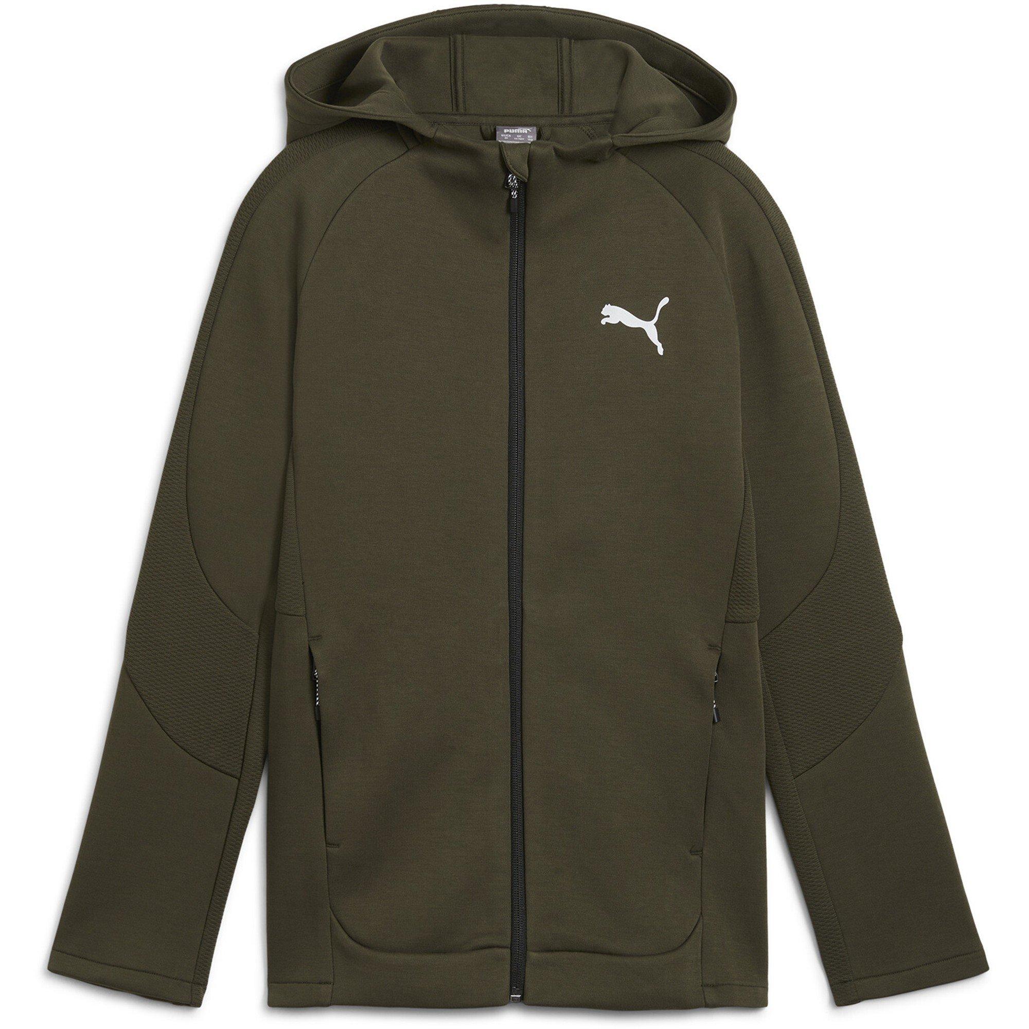 Puma  Kids ' Evostripe Full-Zip Hoodie - Dark Olive - 14 (2XL)