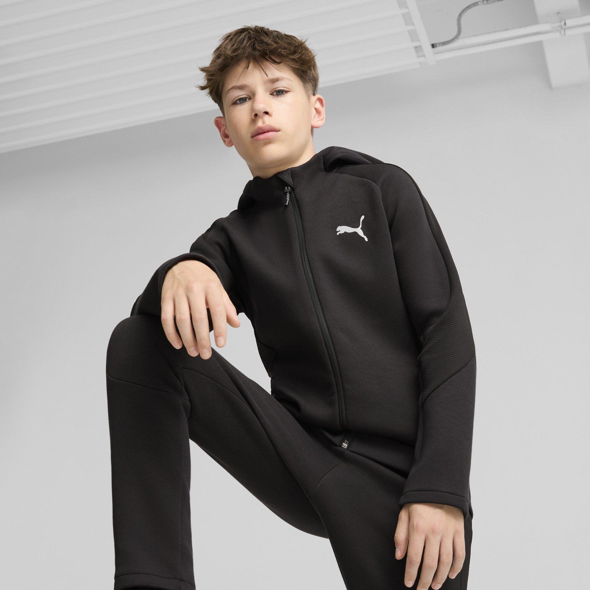 Puma Black - Puma - Unisex Kids' Evostripe Full-Zip Hoodie - 3