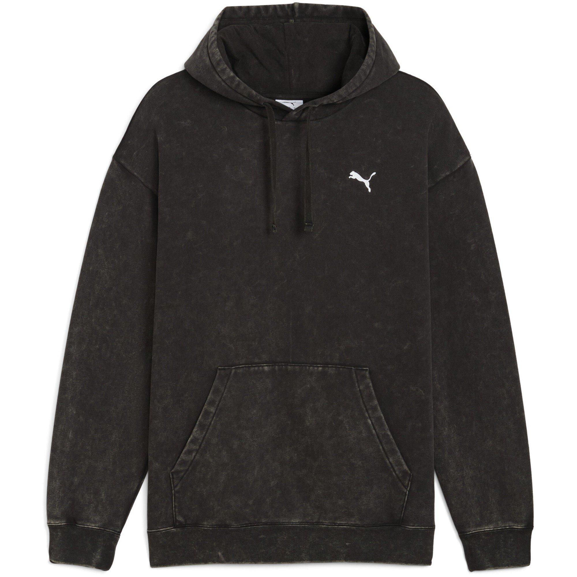 Black - Puma - Men's Elevated Relaxed Wash Overhead Hoodie - 1
