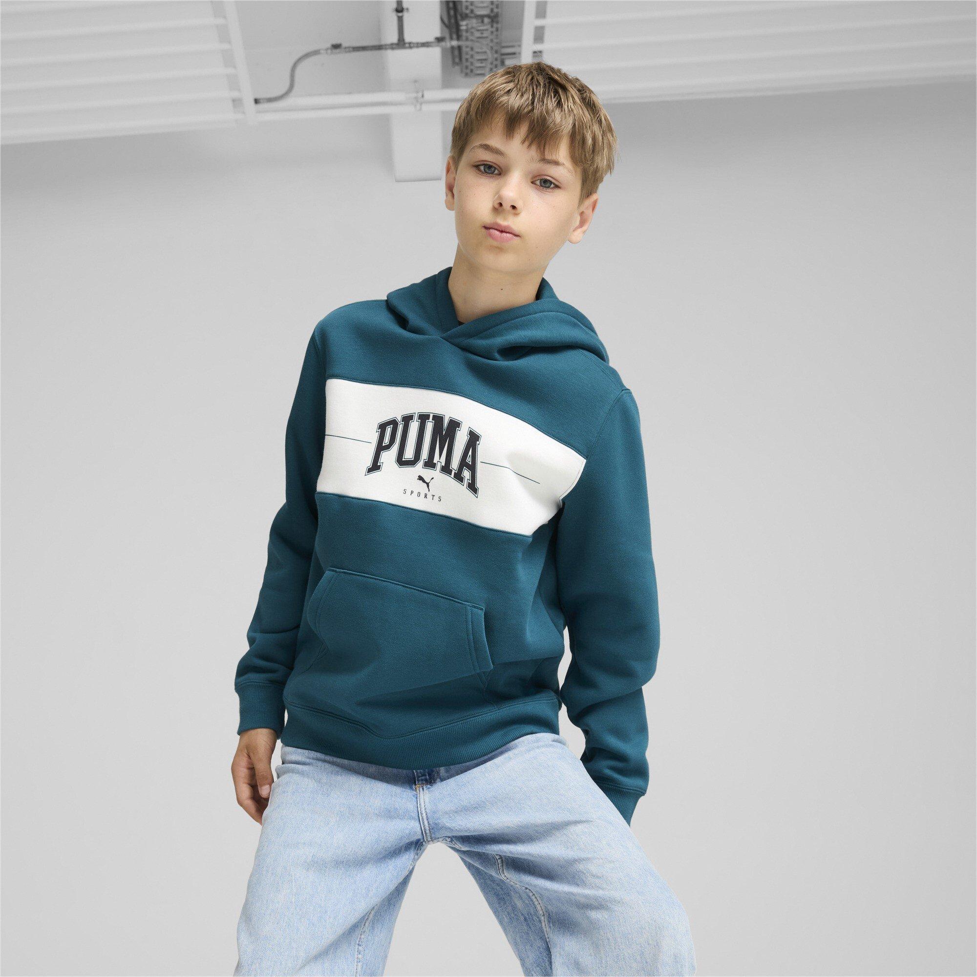 Groen - Puma - Unisex Kids' Squad Hoodie - 2