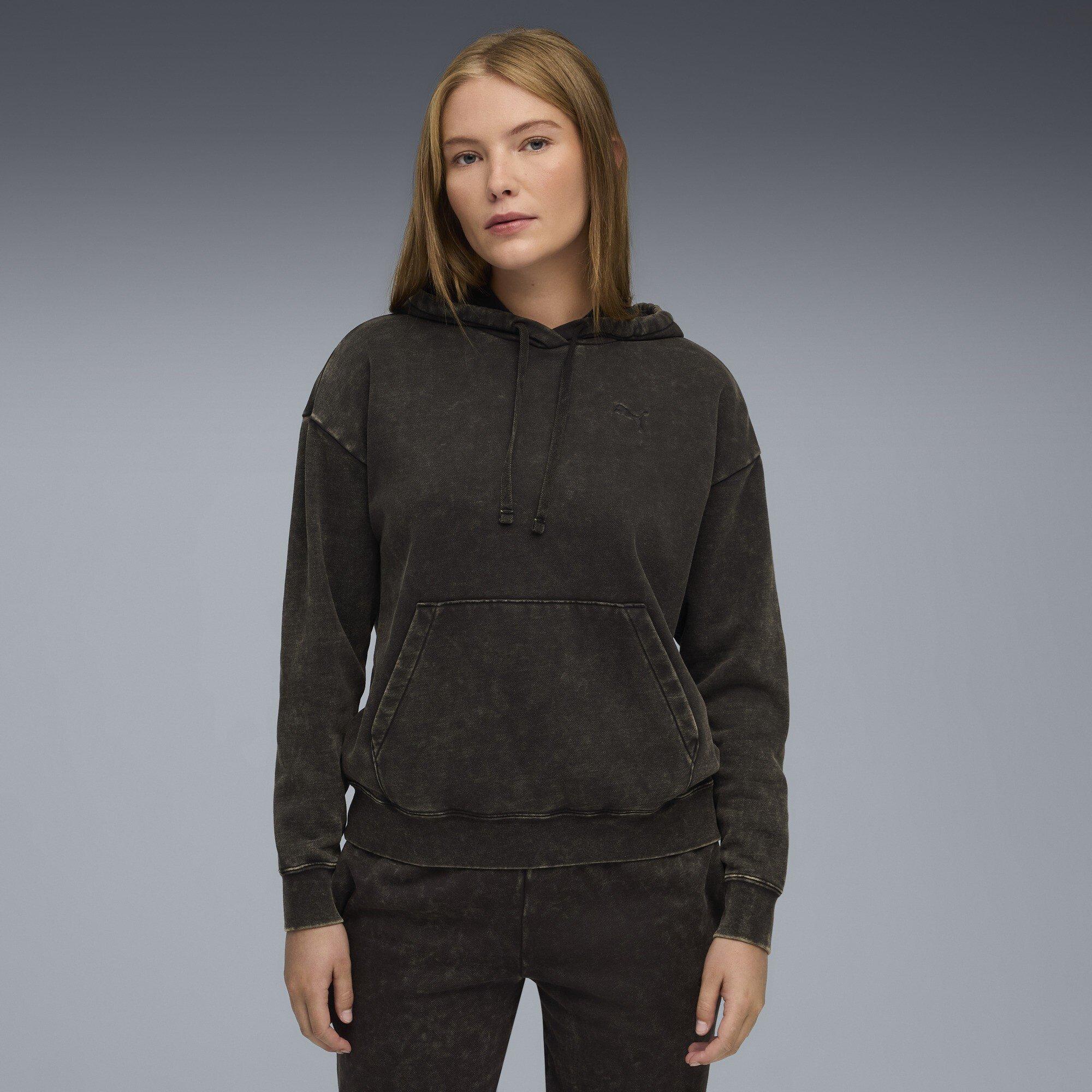Schwarz - Puma - Men's Elevated Relaxed Wash Overhead Hoodie - 3
