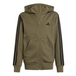 adidas 3-Stripe Essentials Full-Zip Hoodie Juniors