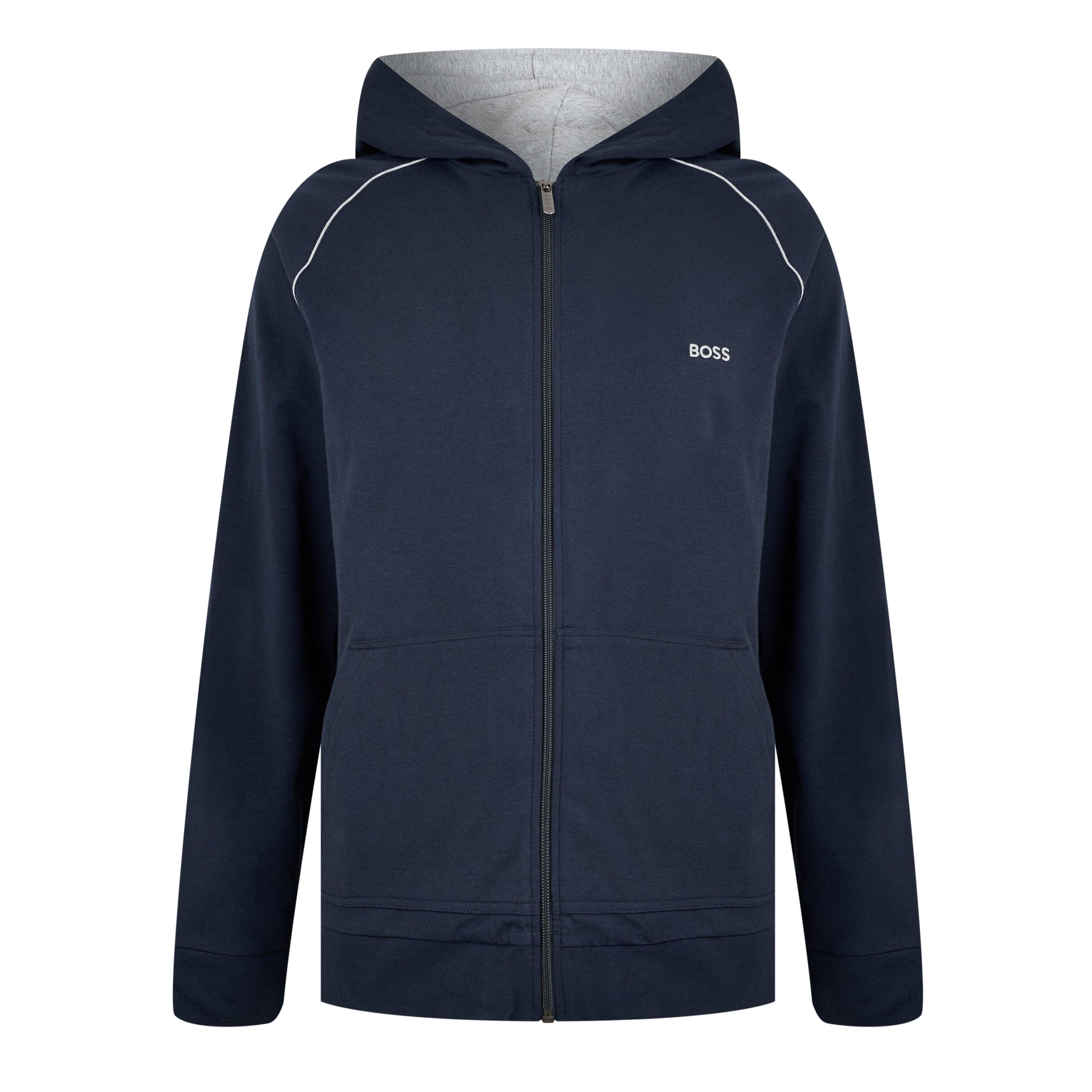 Dark Blue 403 - Boss - Mens BOSS Mix & Match Zipped Hoodie - Full-Zip Closure - 1