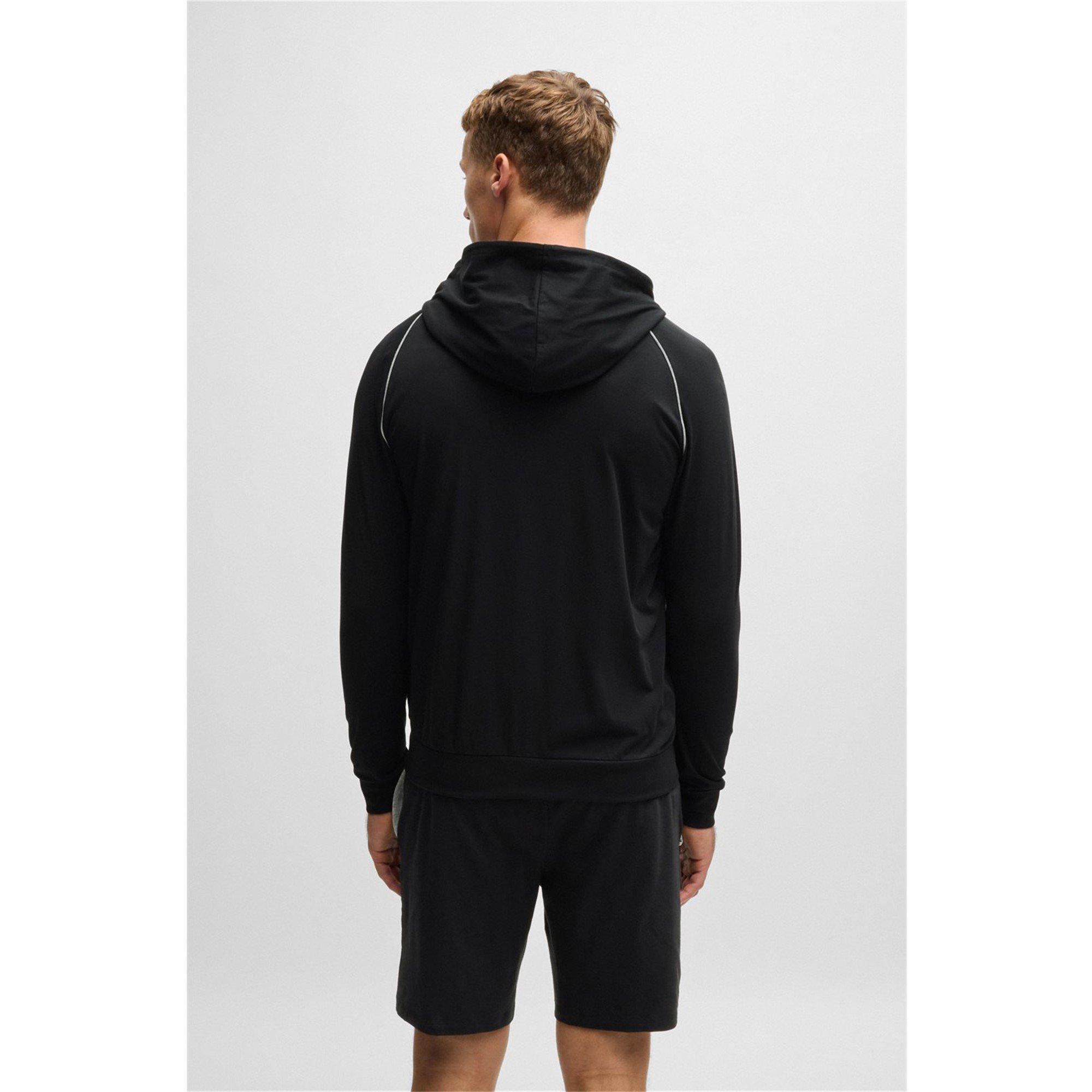 Black 001 - Boss - Mens BOSS Mix & Match Zipped Hoodie - Full-Zip Closure - 2
