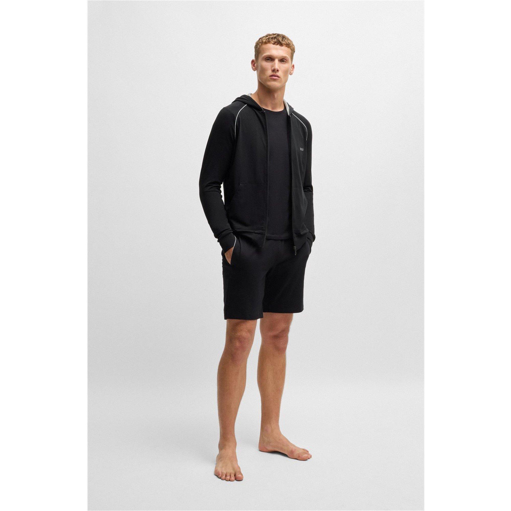 Black 001 - Boss - Mens BOSS Mix & Match Zipped Hoodie - Full-Zip Closure - 6