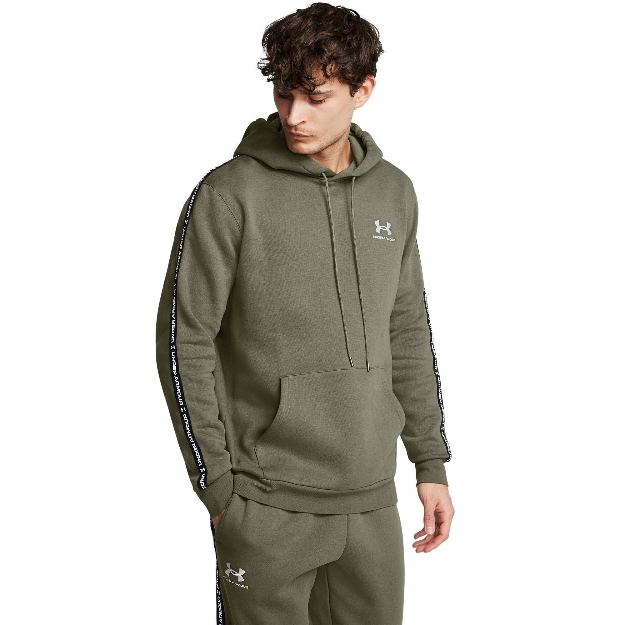 Marine OD Green - Under Armour - Icon Fleece Taping Hoodie Mens - 2