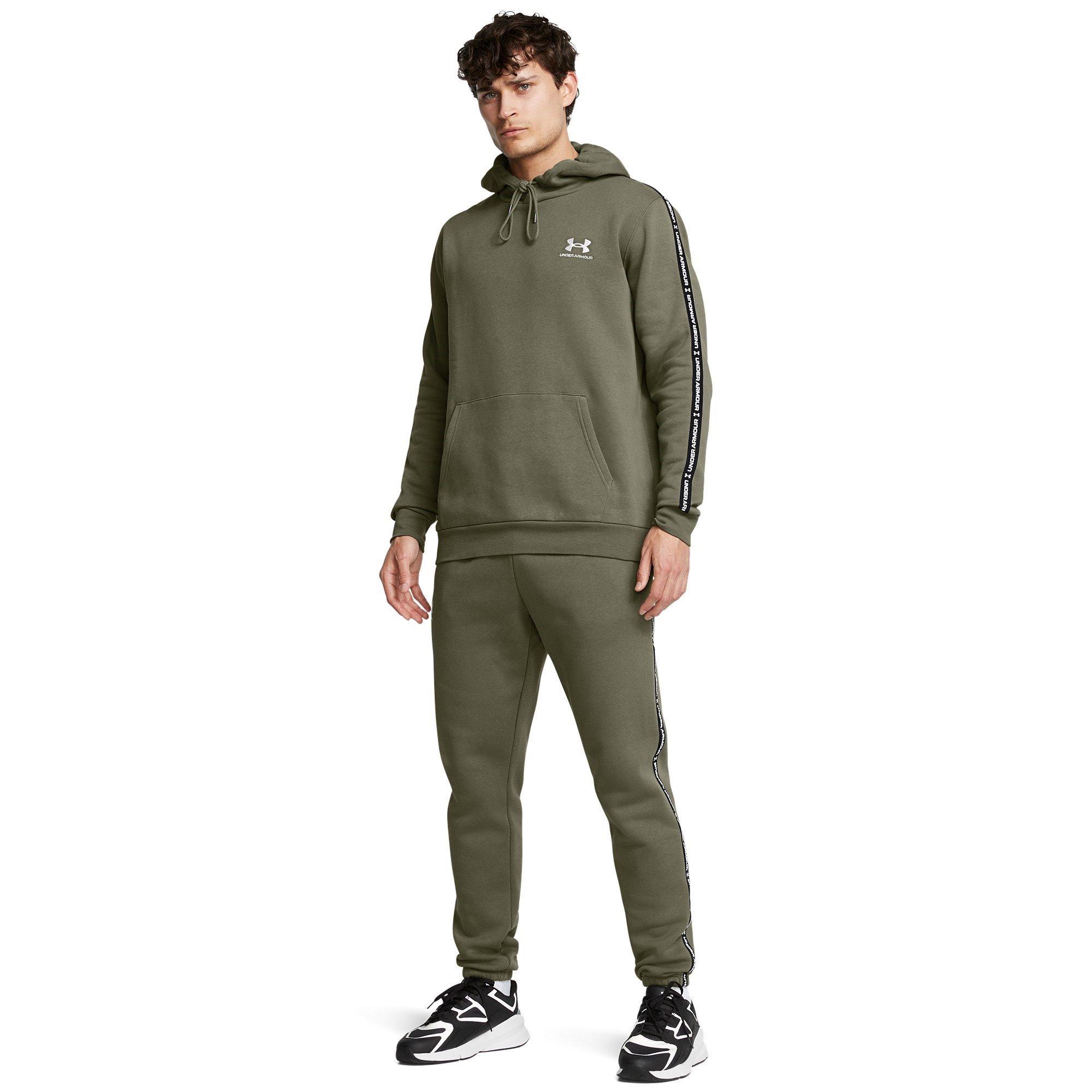Marine OD Green - Under Armour - Icon Fleece Taping Hoodie Mens - 4