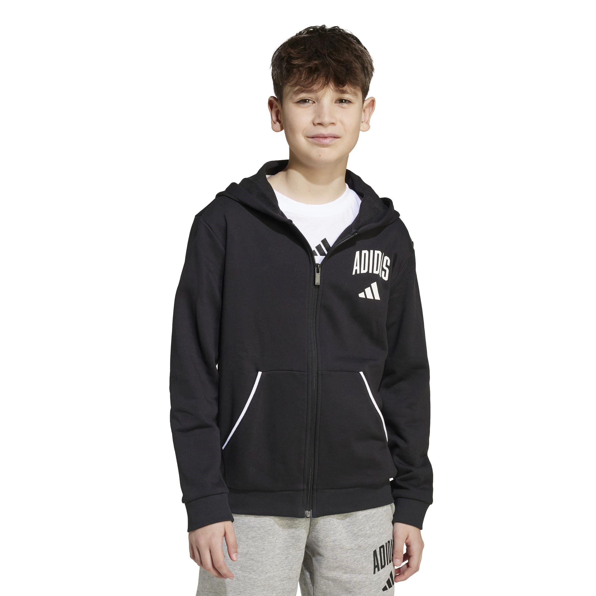 Black/White - adidas - Kids' Hoodie - 4
