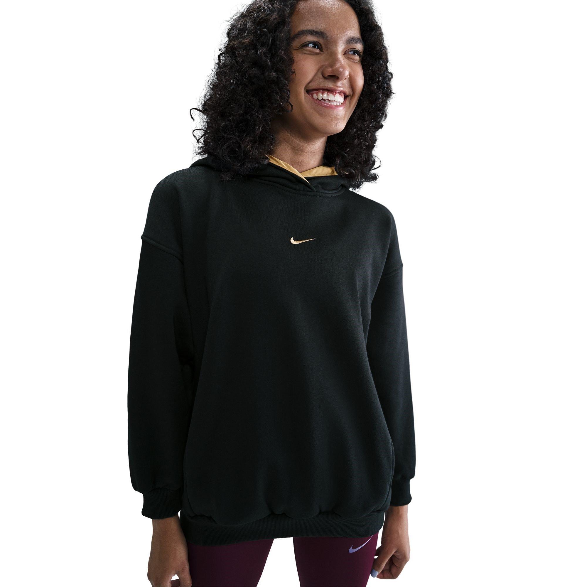 Nike Girls Oth Flc Hd Jn54 - Black/Gold - 13 (XL)