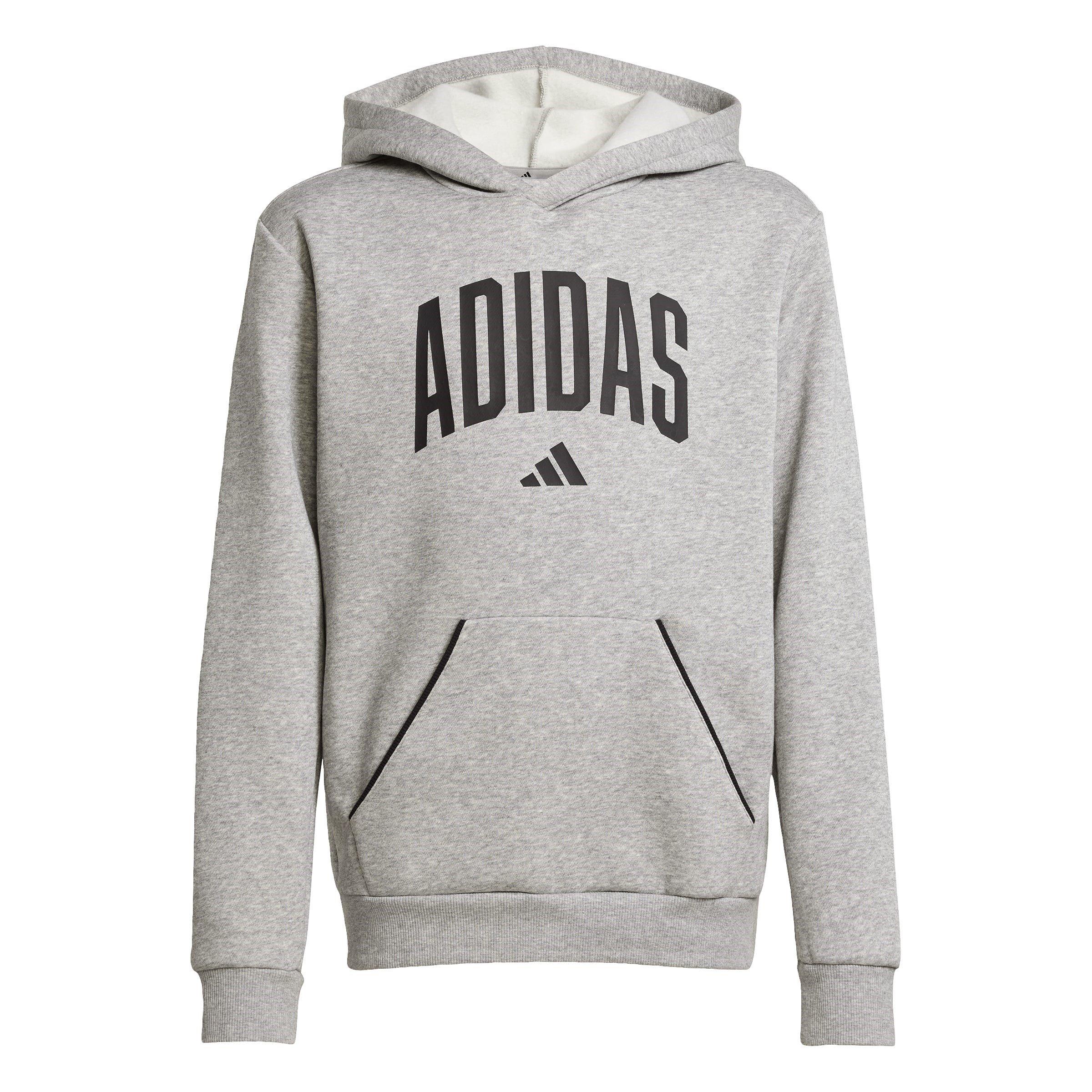 Grau/Schwarz - adidas - Unisex Kids' Fleece Hoodie - 1