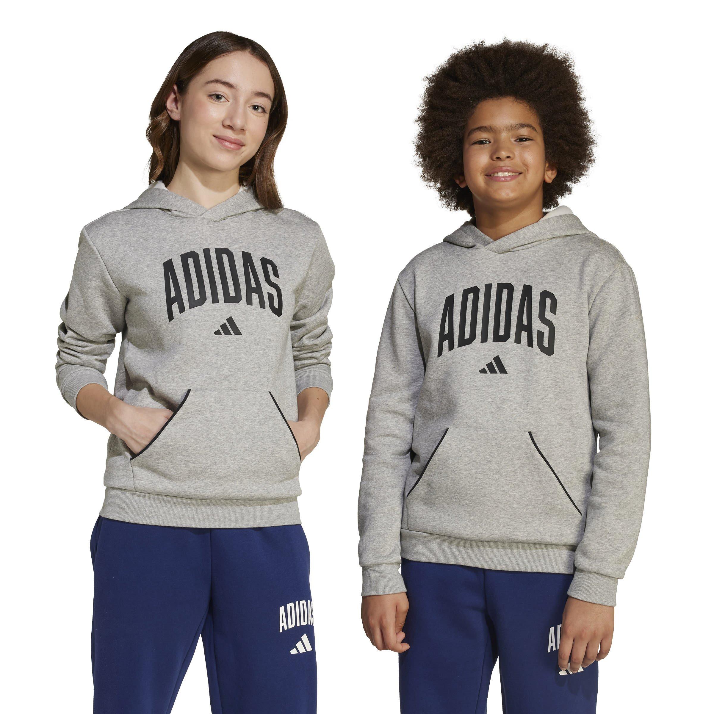 Grey/Black - adidas - Kids' Fleece Hoodie - 2