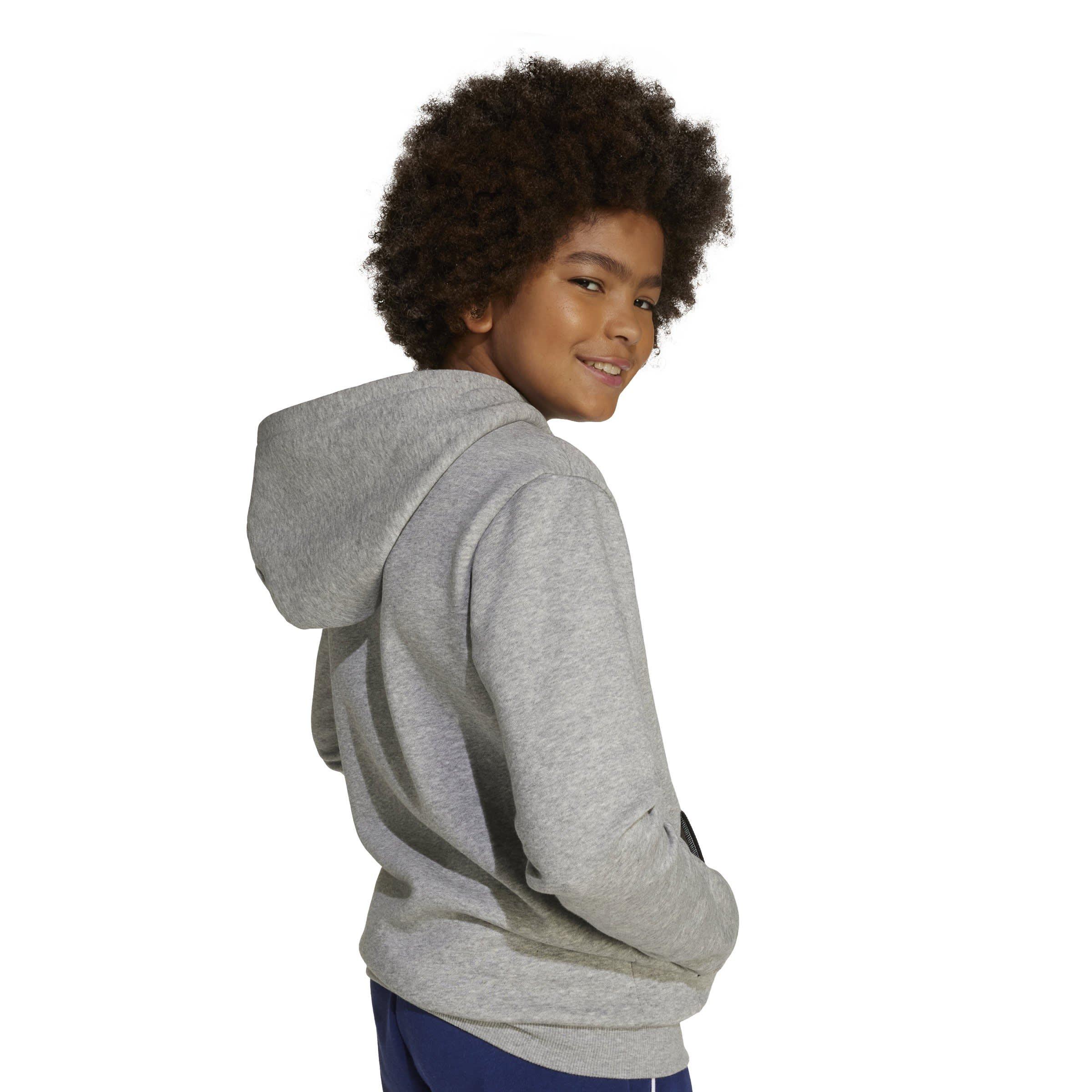 Grey/Black - adidas - Kids' Fleece Hoodie - 8